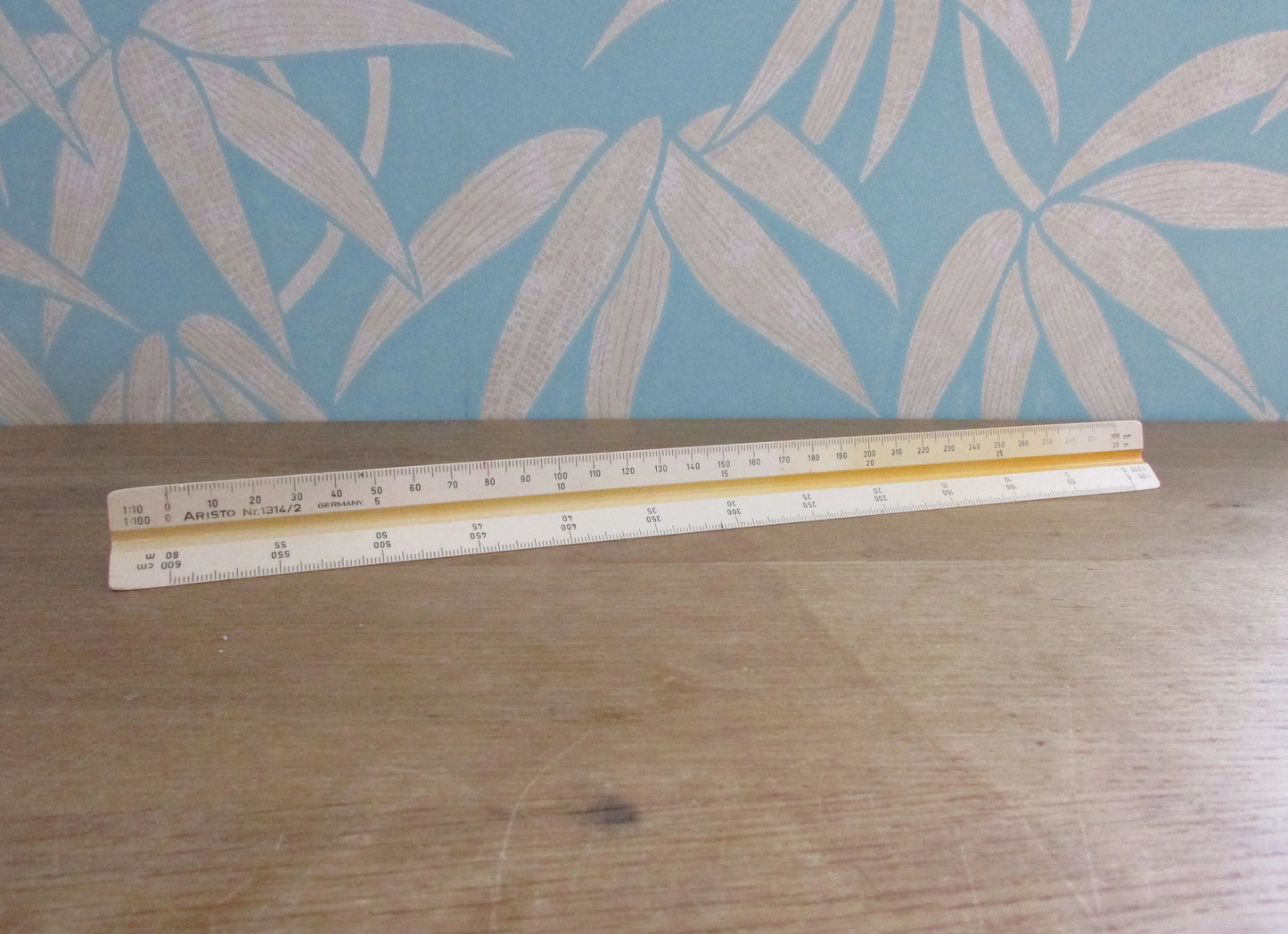 Vintage ARISTO Germany triangular ruler No.1314/2, L32cm