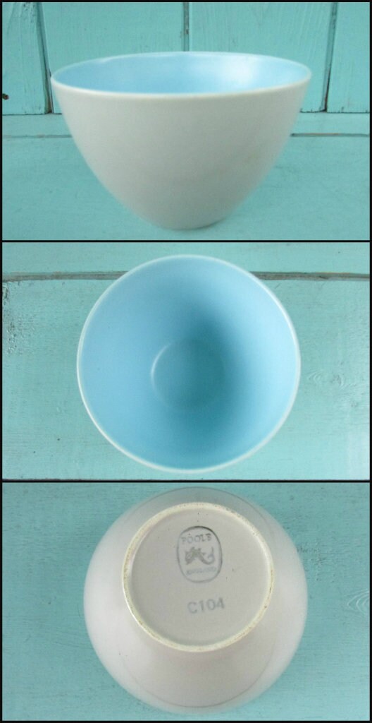 1960s Poole Pottery ceramic Twintone contour coffee pot and jug set, Sky Blue & Dove Grey