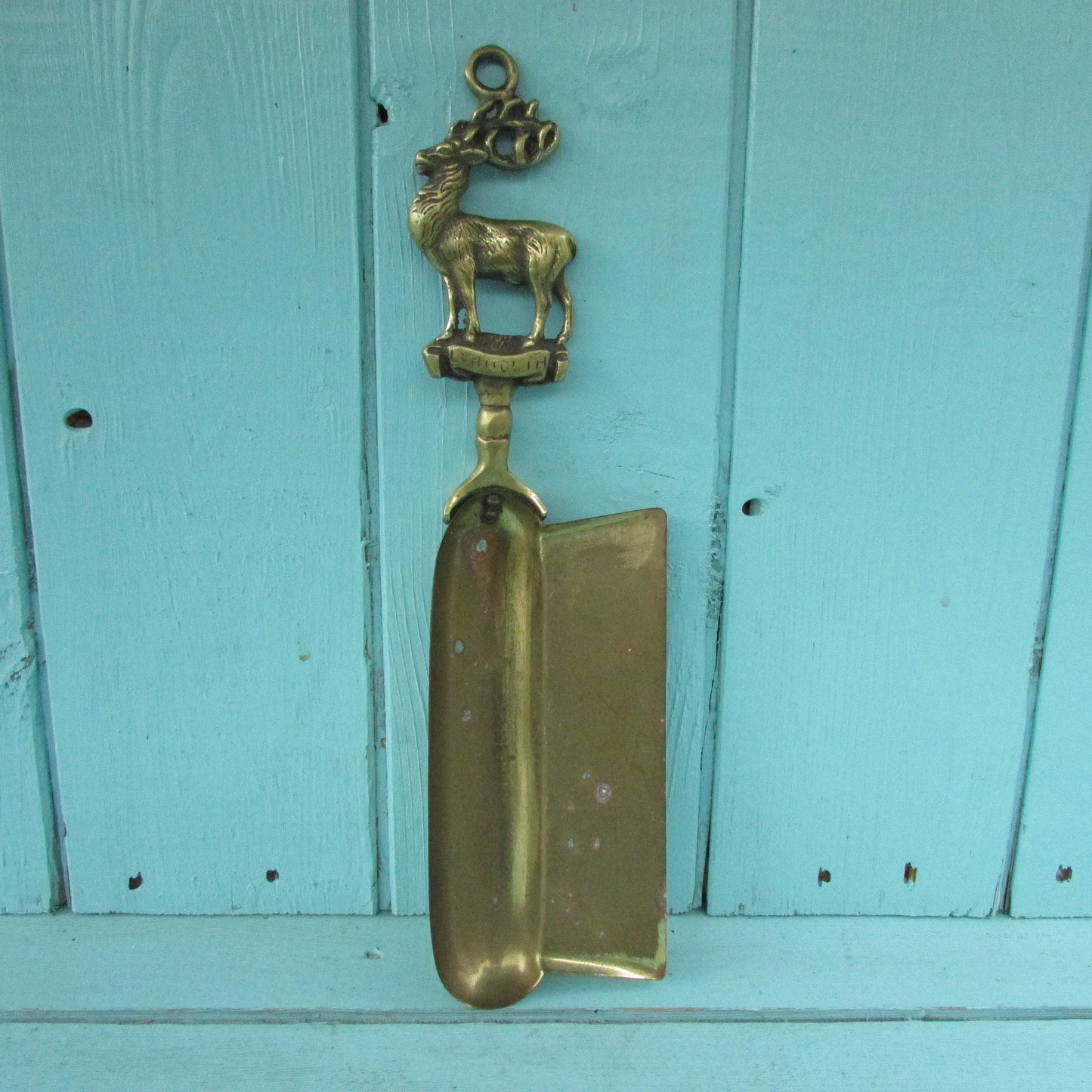 Vintage brass stag crumb tray/table tidy
