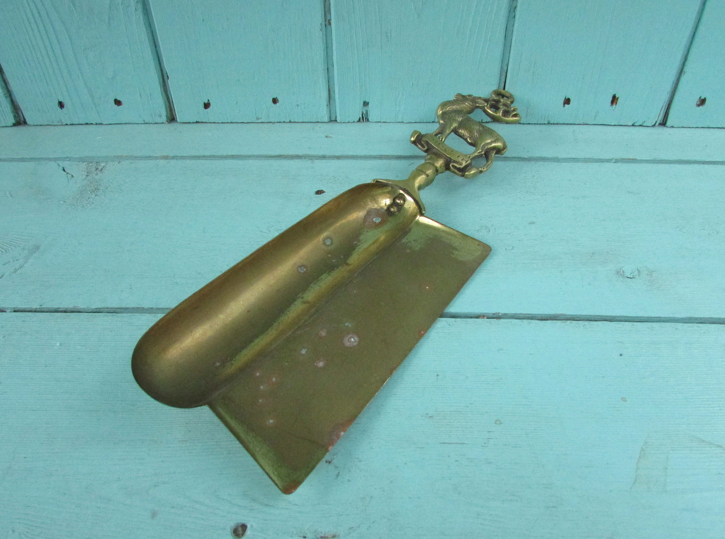 Vintage brass stag crumb tray/table tidy