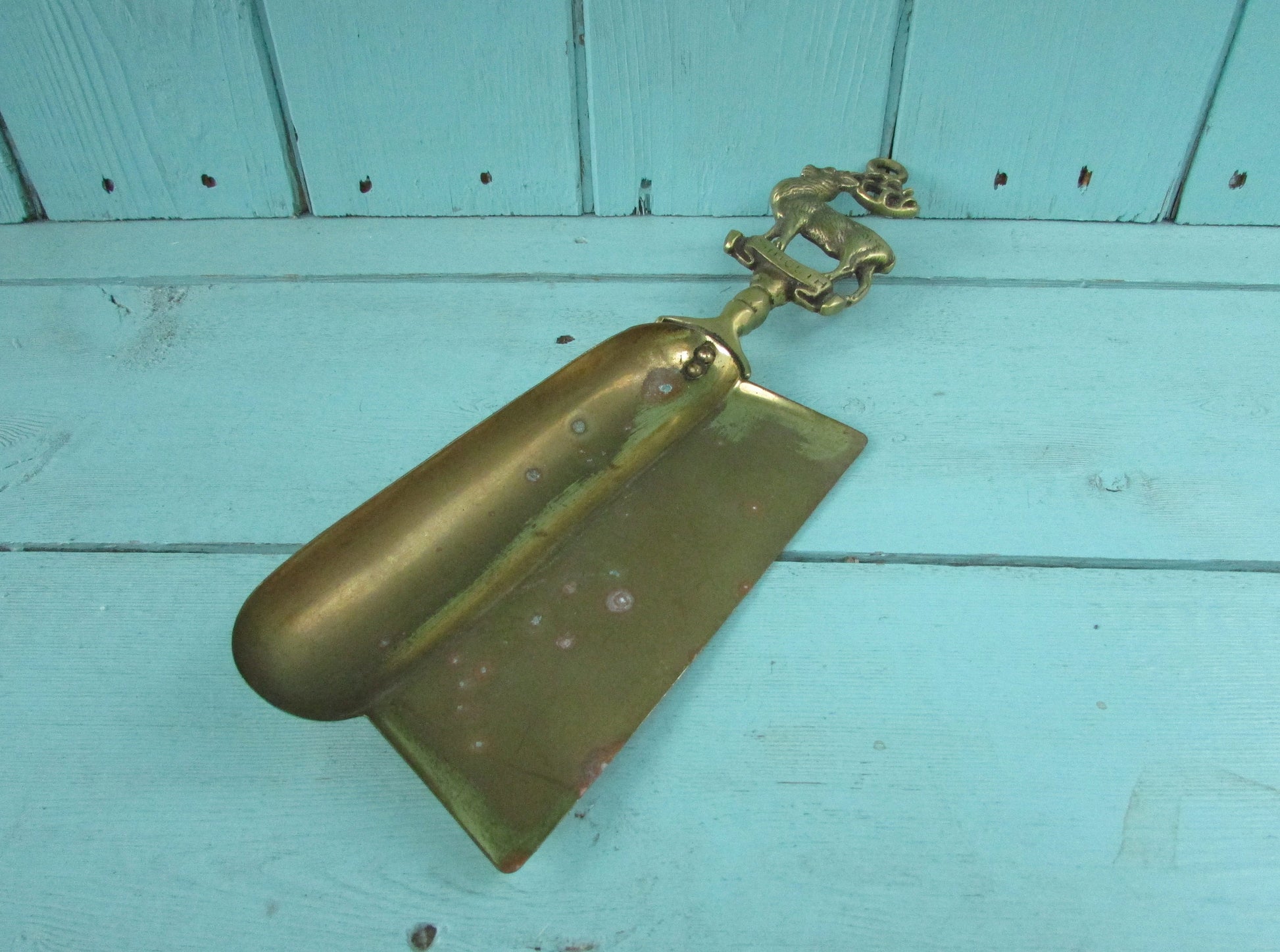 Vintage brass stag crumb tray/table tidy
