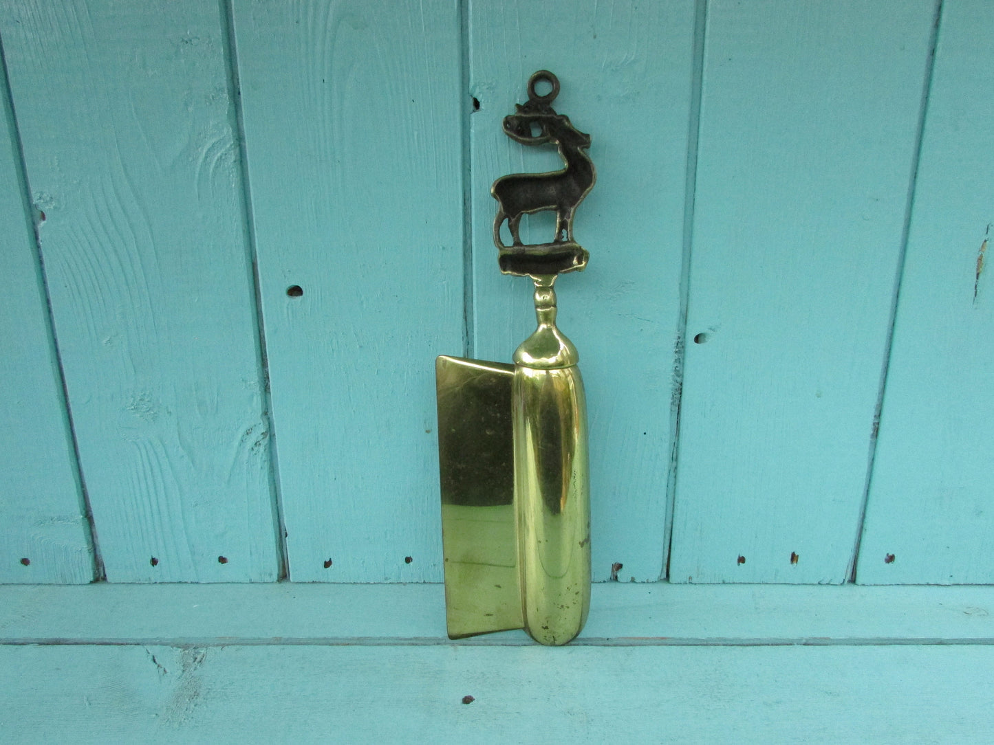 Vintage brass stag crumb tray/table tidy