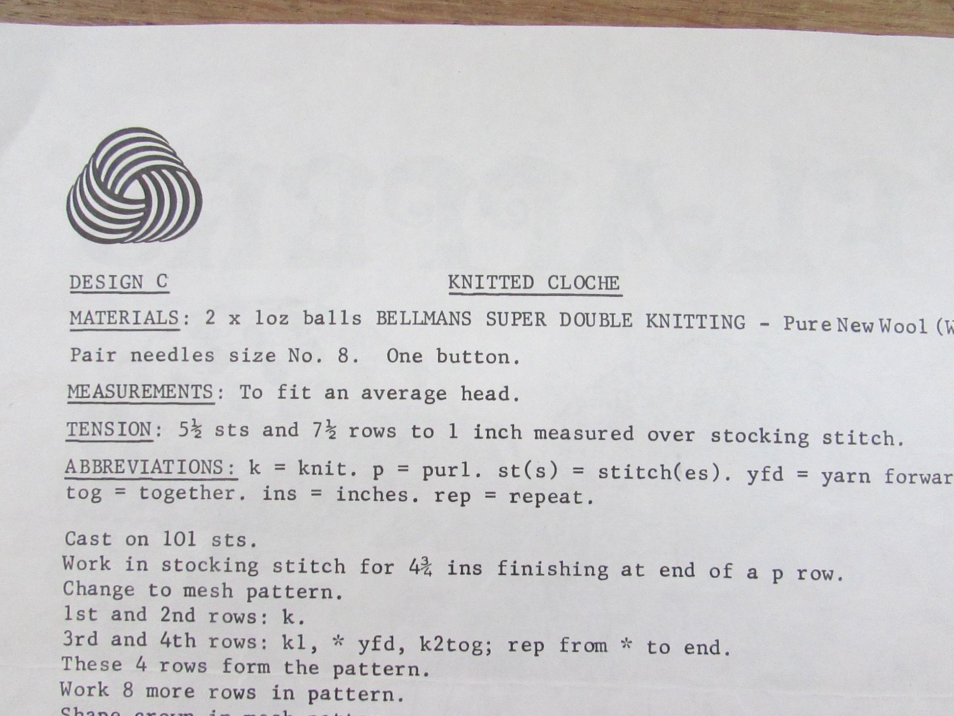 Two vintage 'Flappers' craft patterns for a crochet, & a knitted, cloche