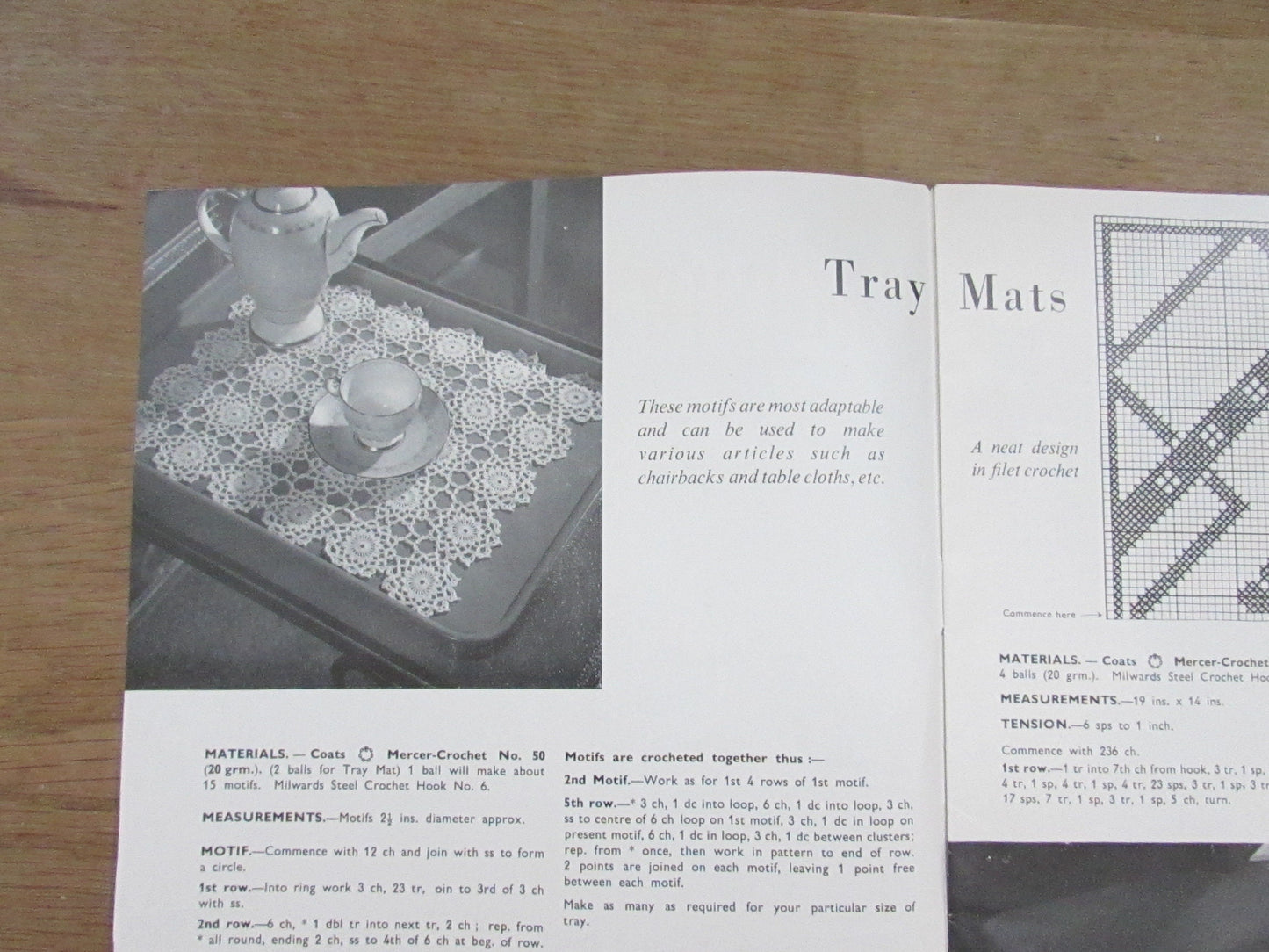 1950s Crochet Notions by Penelope N.12 pattern booklet No.3