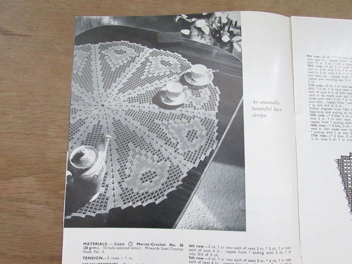 1950s Crochet Notions by Penelope N.12 pattern booklet No.3