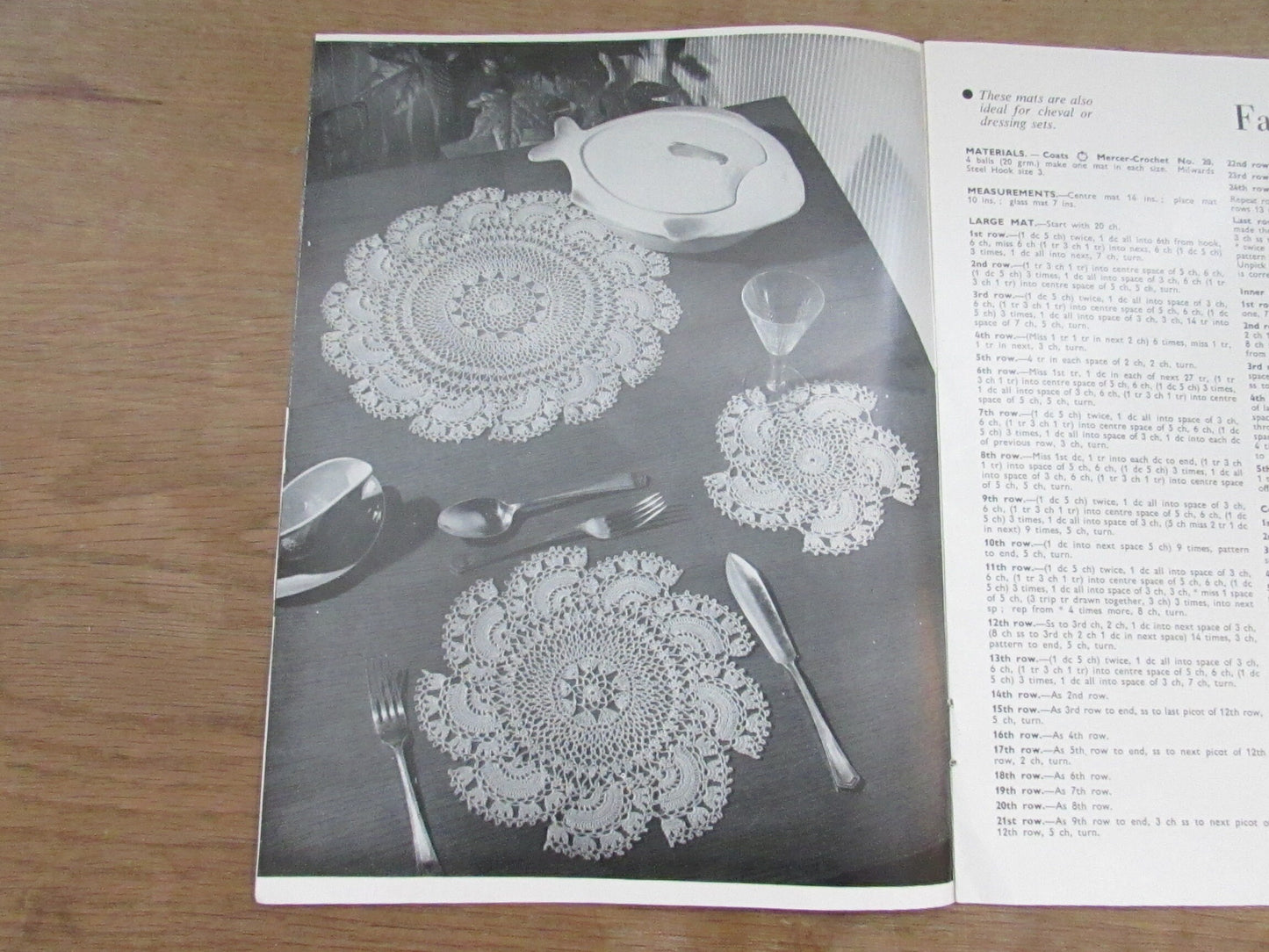 1950s Crochet Notions by Penelope N.12 pattern booklet No.3