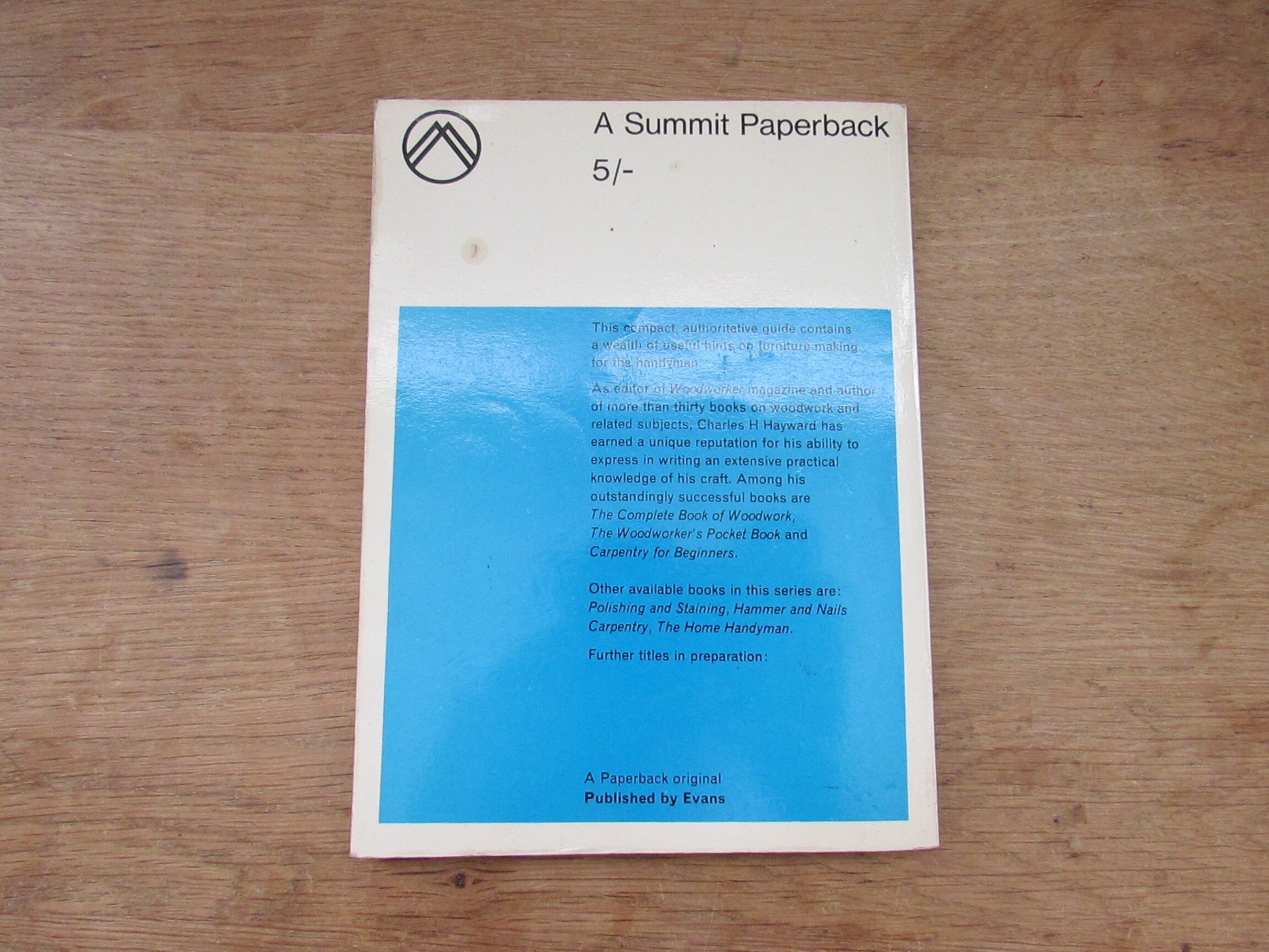 Making Furniture, by Charles H. Hayward (Softback, 1966)