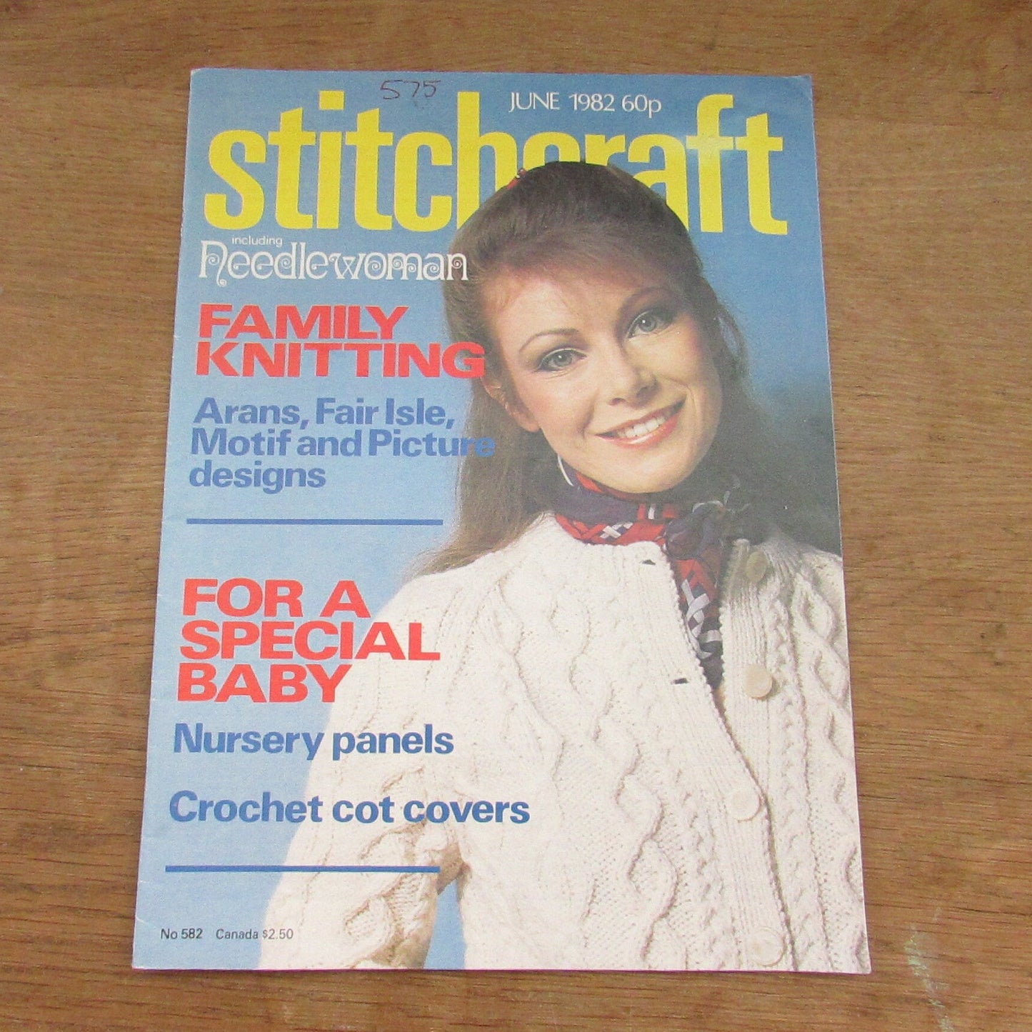 June 1982 Stitchcraft knitting & embroidery pattern booklet