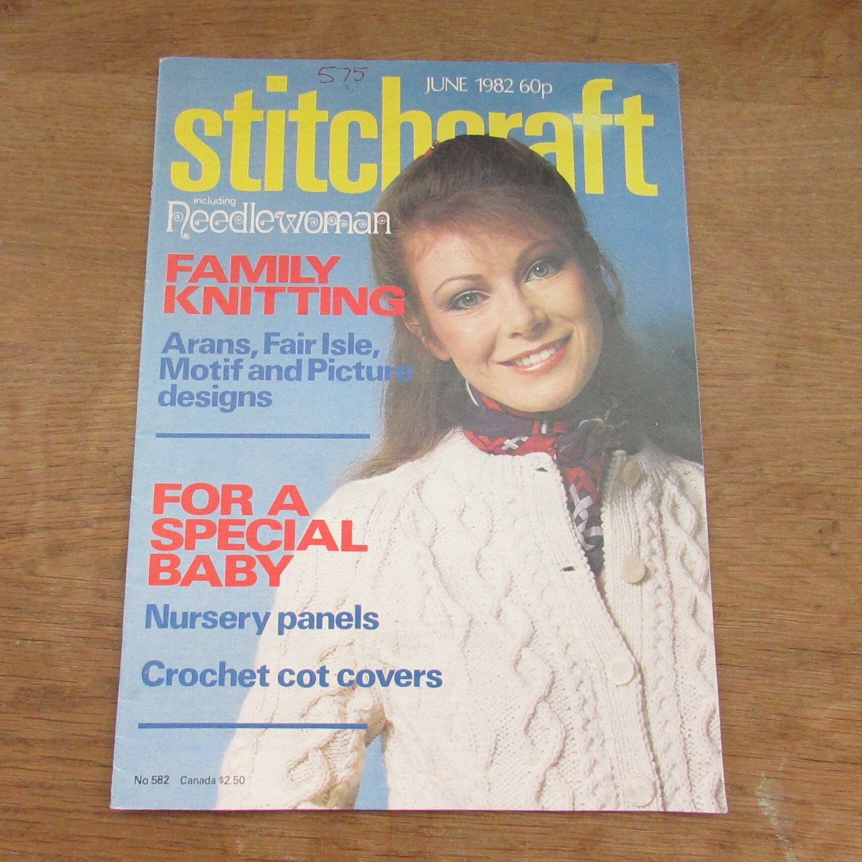 June 1982 Stitchcraft knitting & embroidery pattern booklet