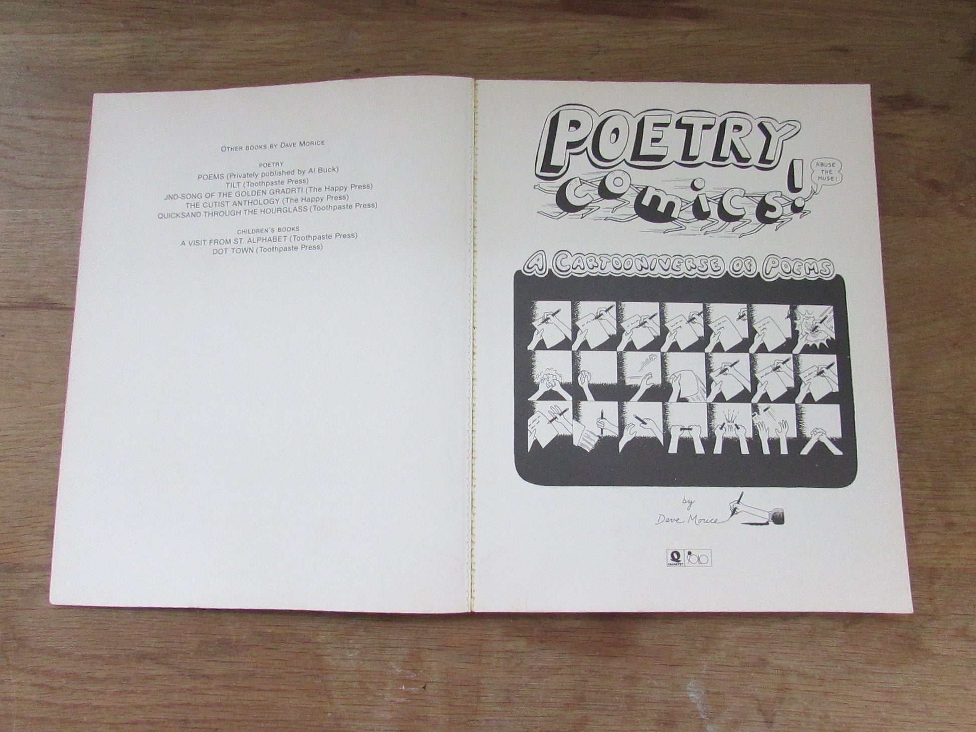Poetry Comics: A Cartooniverse of Poems, by Dave Morice (Softback, 1983)