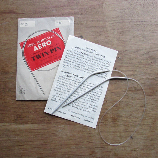 Vintage Abel Morrall's AERO light-weight circular twin-pin 27" (for flat or circular sewing)