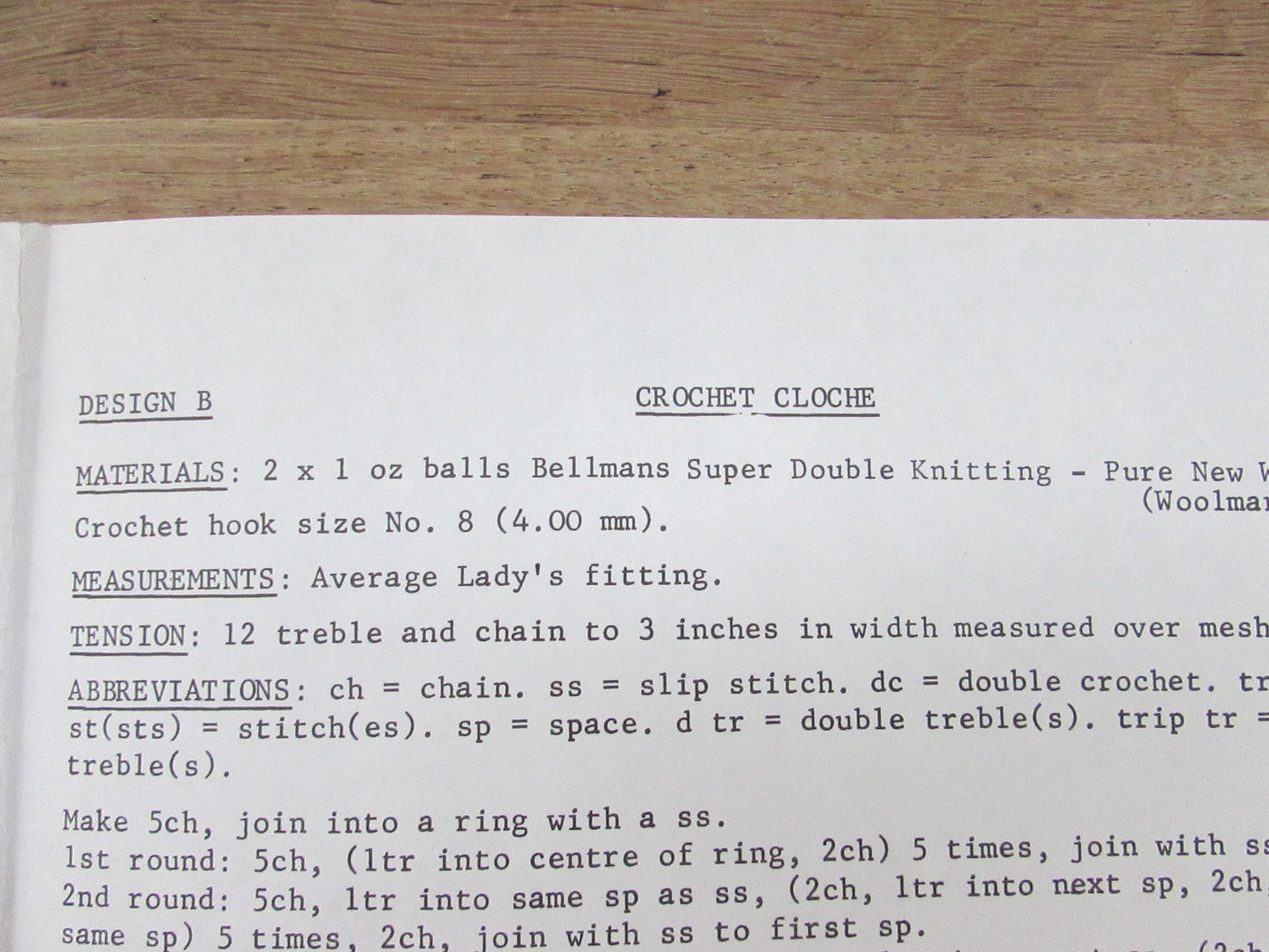 Two vintage 'Flappers' craft patterns for a crochet, & a knitted, cloche