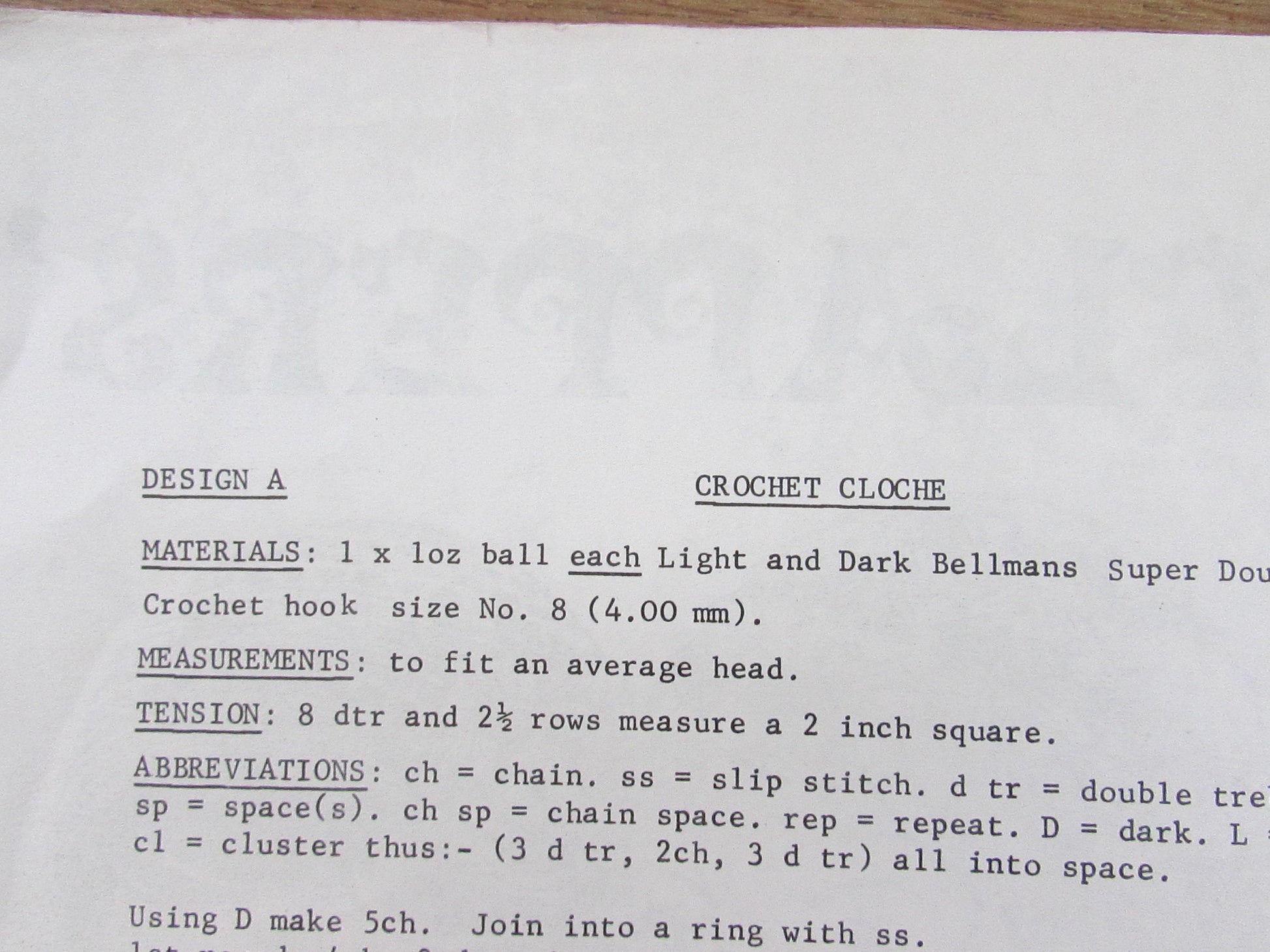 Two vintage 'Flappers' craft patterns for a crochet, & a knitted, cloche