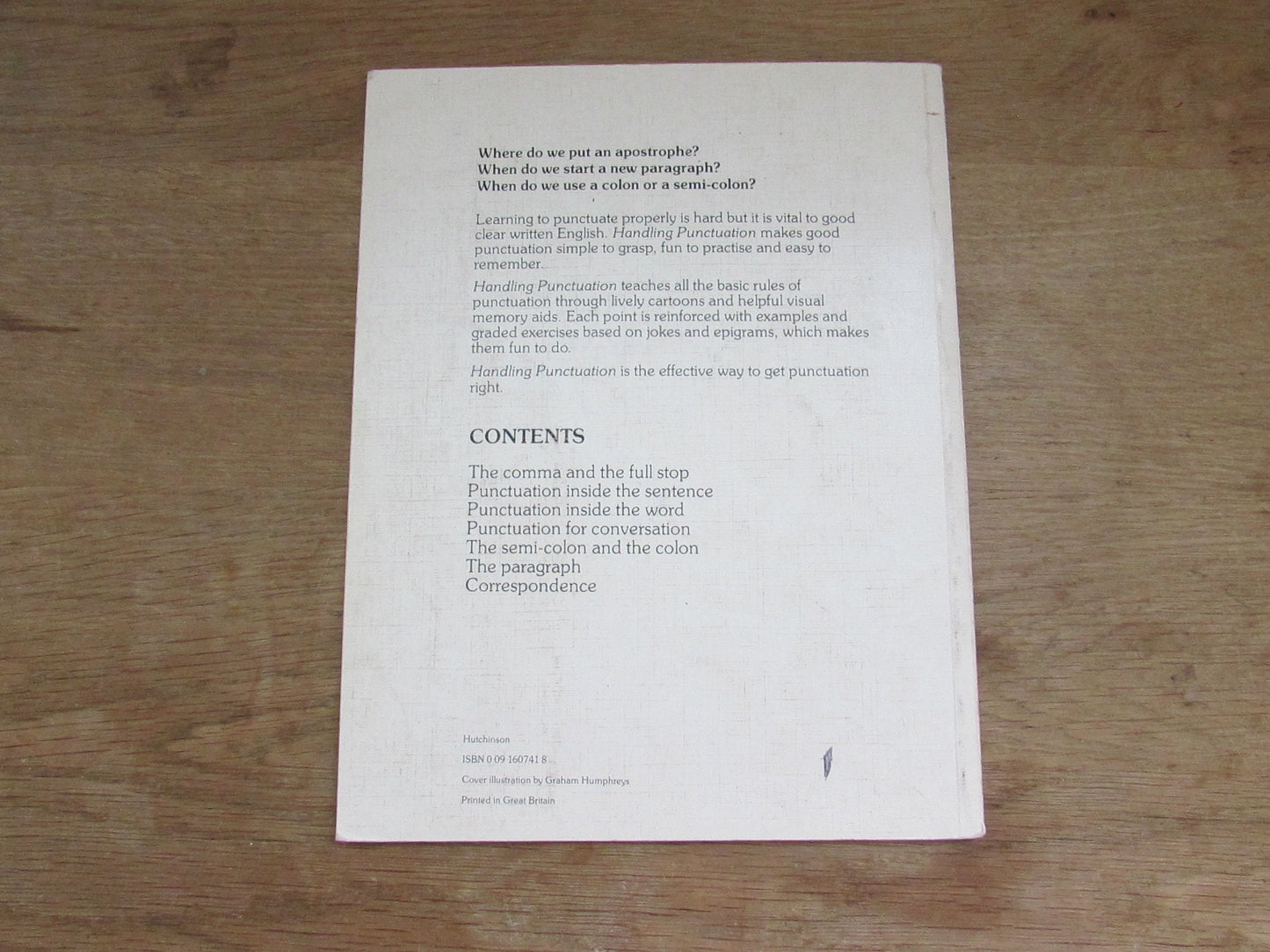 Handling Punctuation, by John Davis (Softback, 1988)