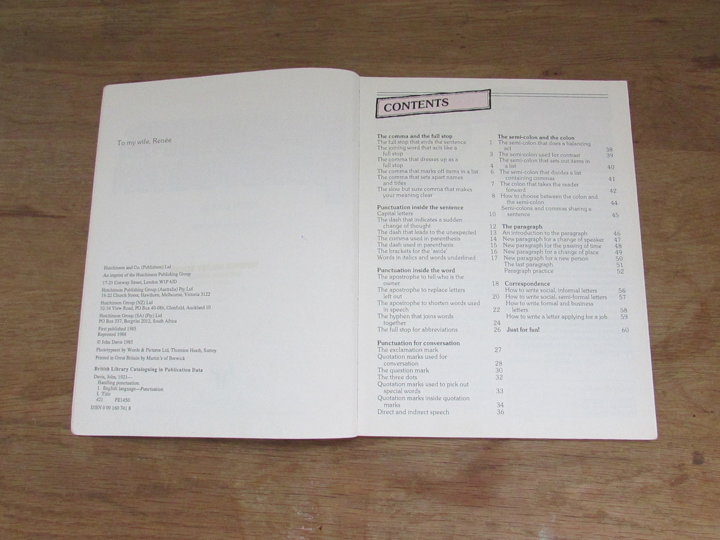 Handling Punctuation, by John Davis (Softback, 1988)