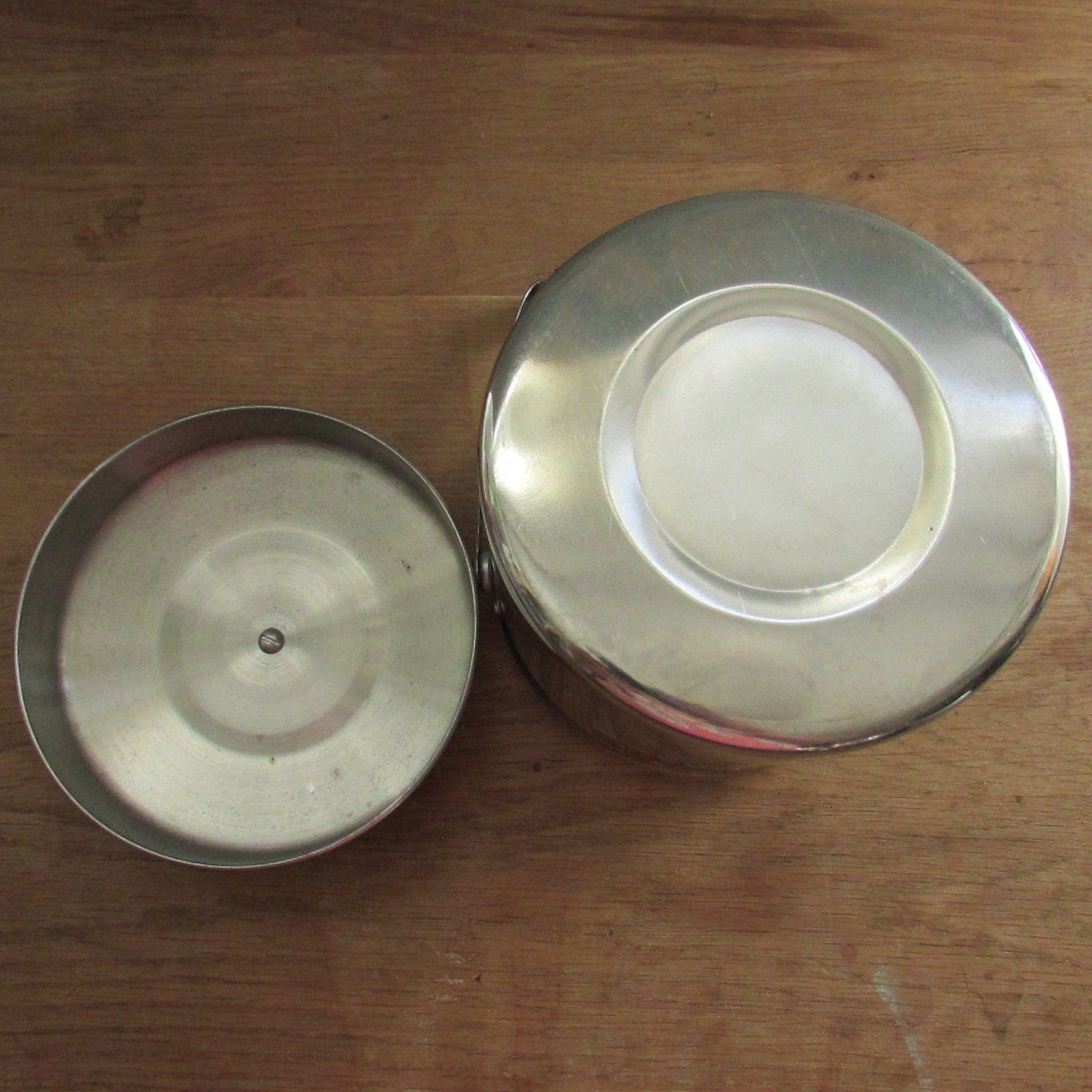 Vintage Red Tree stainless steel ice bucket