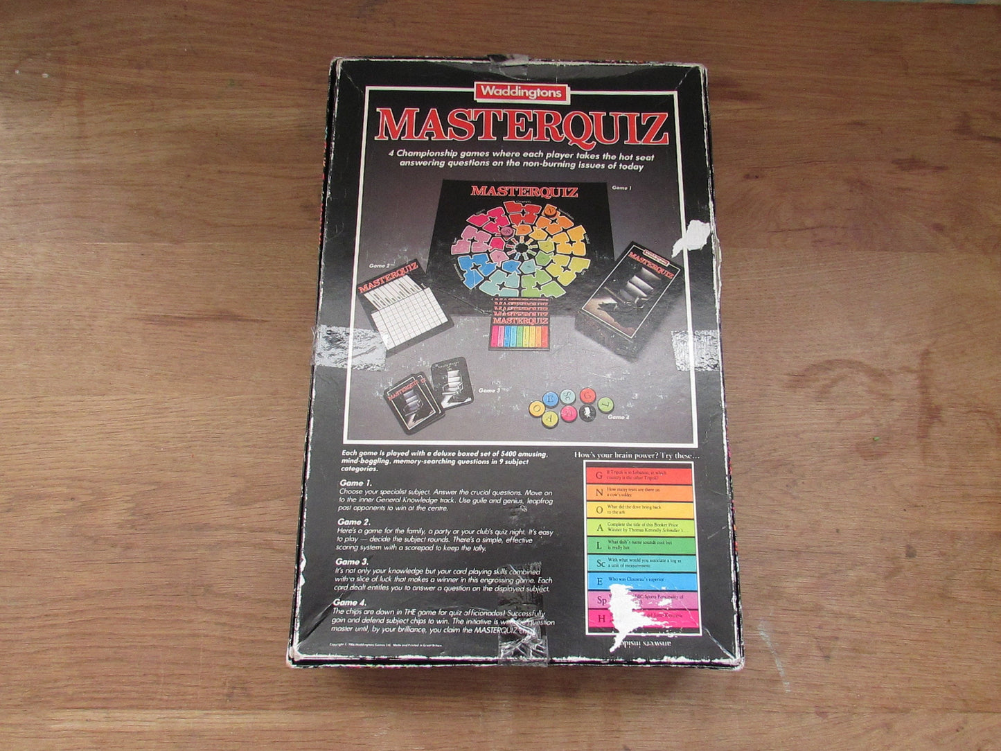 1984 Waddingtons Masterquiz board game