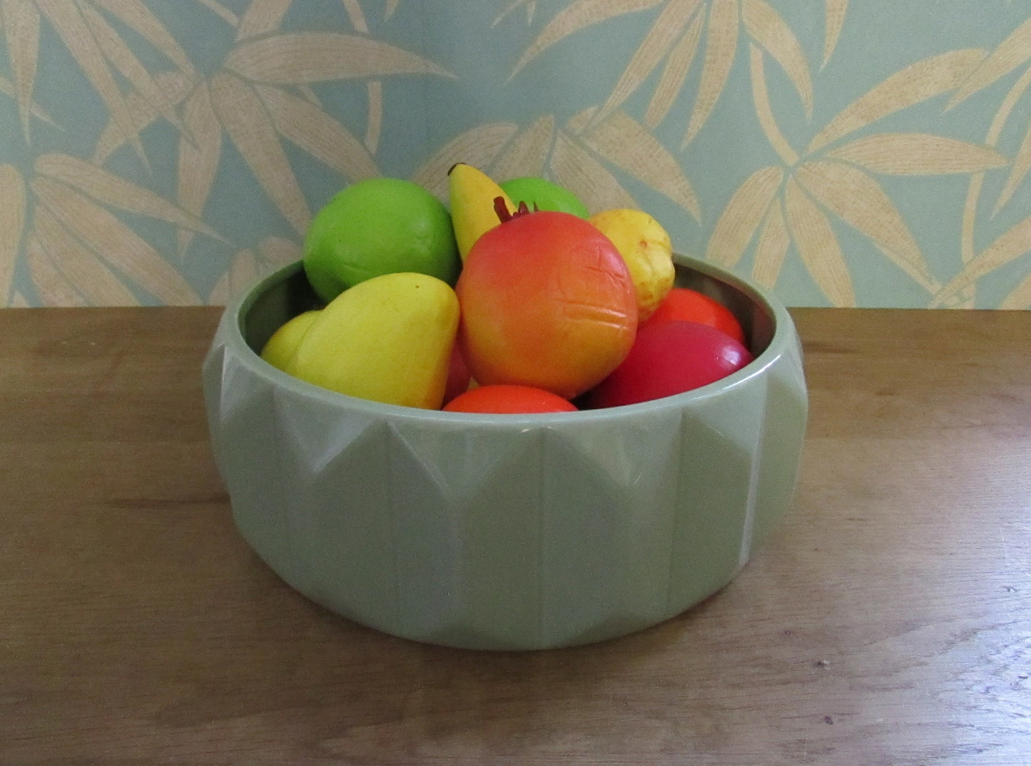 Selection of 12 vintage life-size plastic fruit