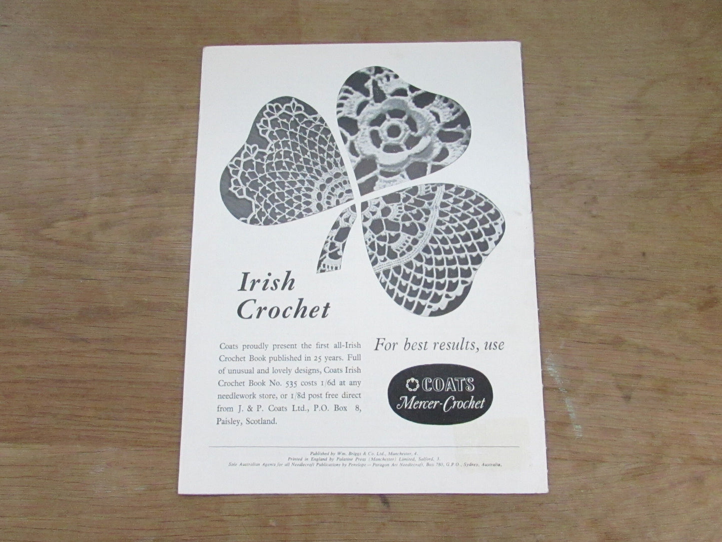 1950s Crochet Notions by Penelope N.12 pattern booklet No.3