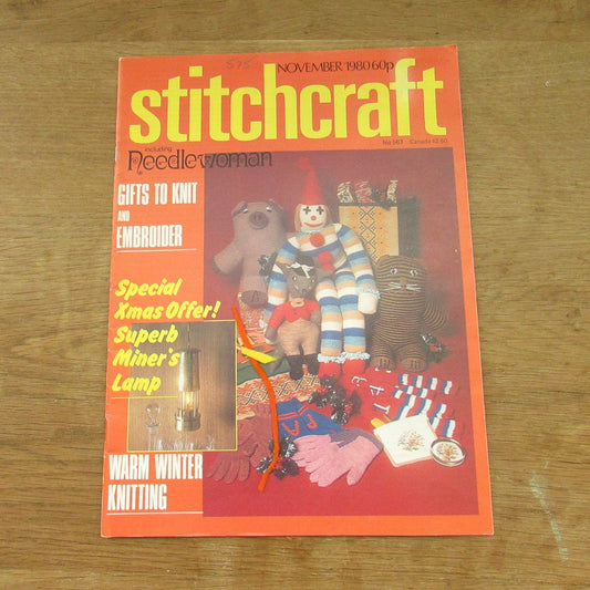November 1980 Stitchcraft knitting & embroidery pattern booklet