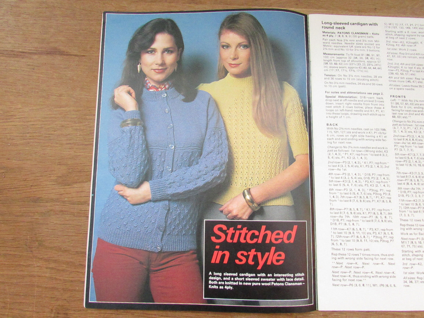 June 1982 Stitchcraft knitting & embroidery pattern booklet