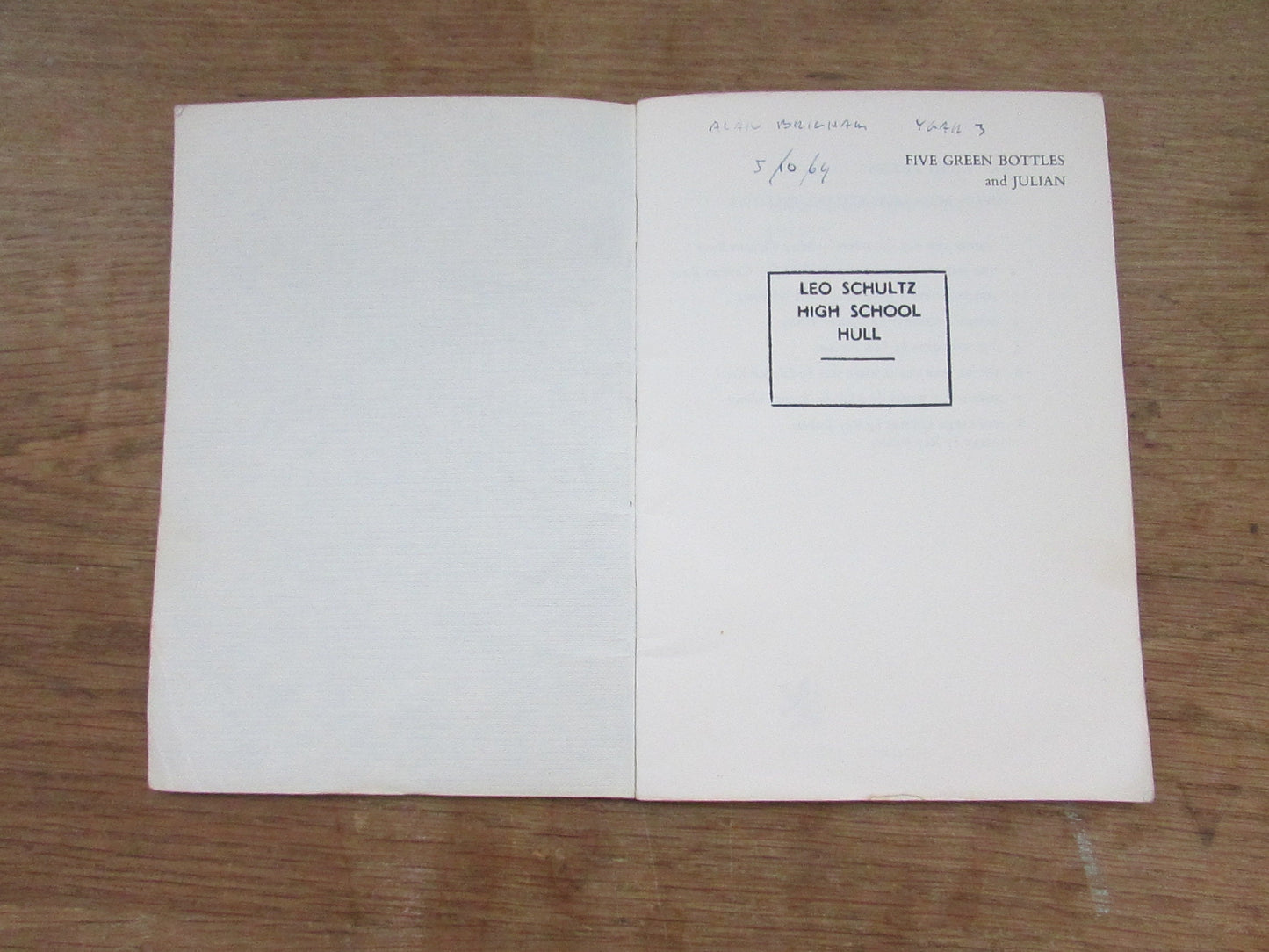 Red Lion Plays No.8 Five Green Bottles and Julian, (two scripts/plays) by Ray Jenkins (Softback, 1968)