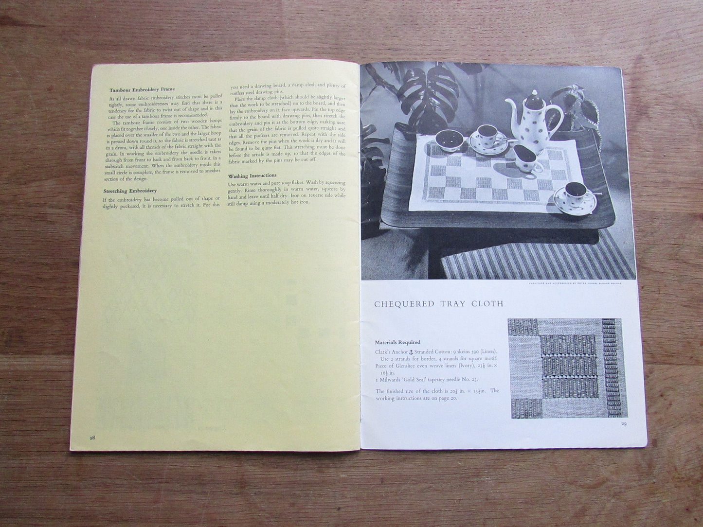 1960s Anchor Embroidery Book No.508 Drawn Fabric Embroidery for table linen & furnishings