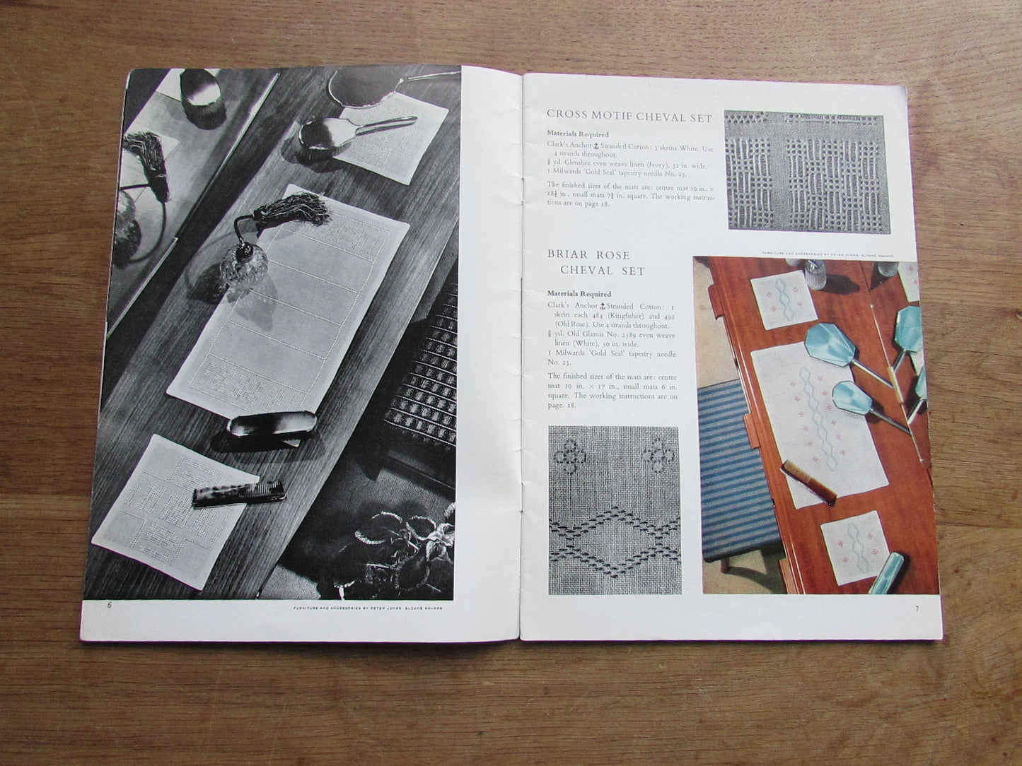 1960s Anchor Embroidery Book No.508 Drawn Fabric Embroidery for table linen & furnishings