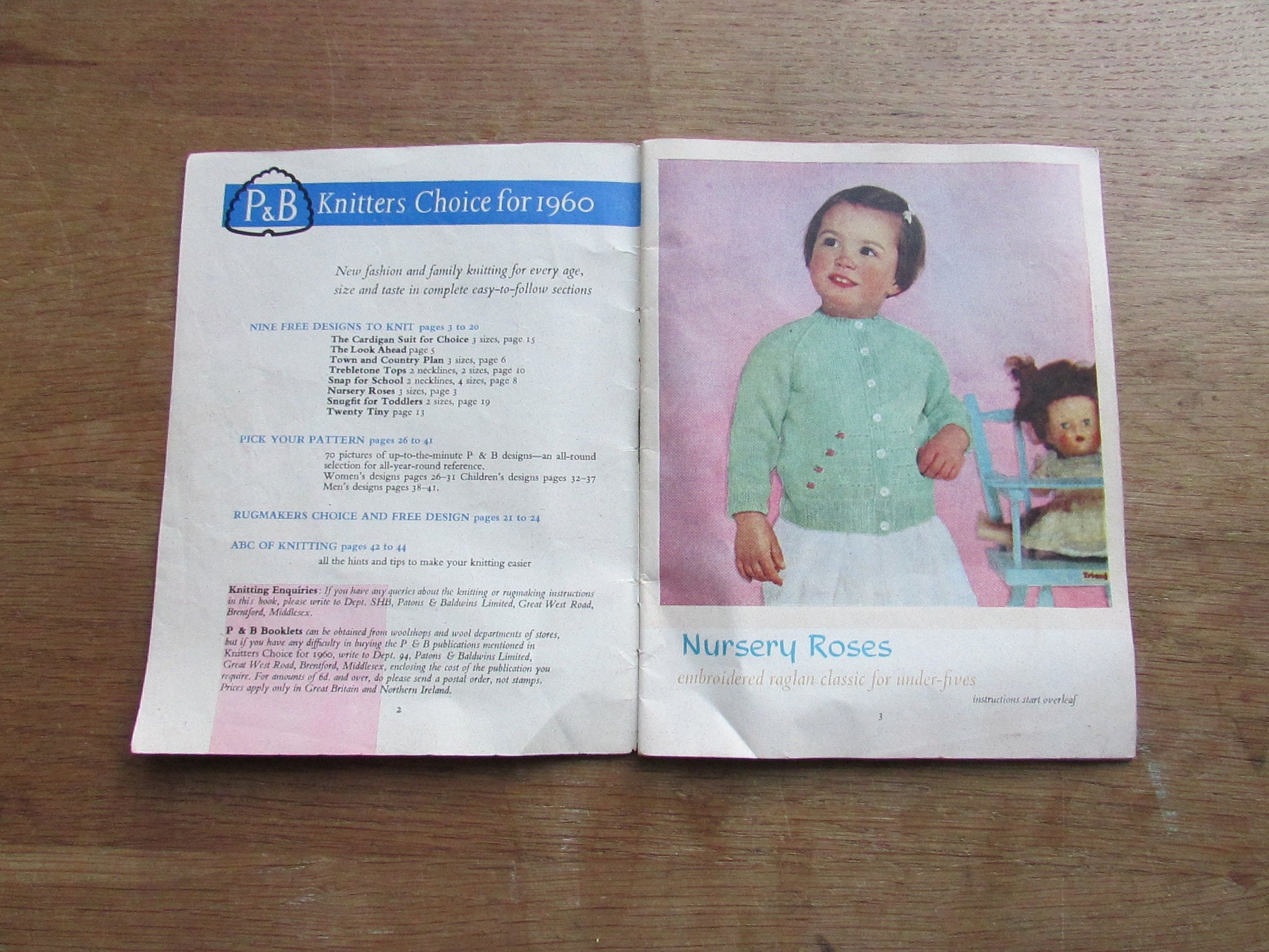 P&B Knitters Choice pattern magazine for 1960