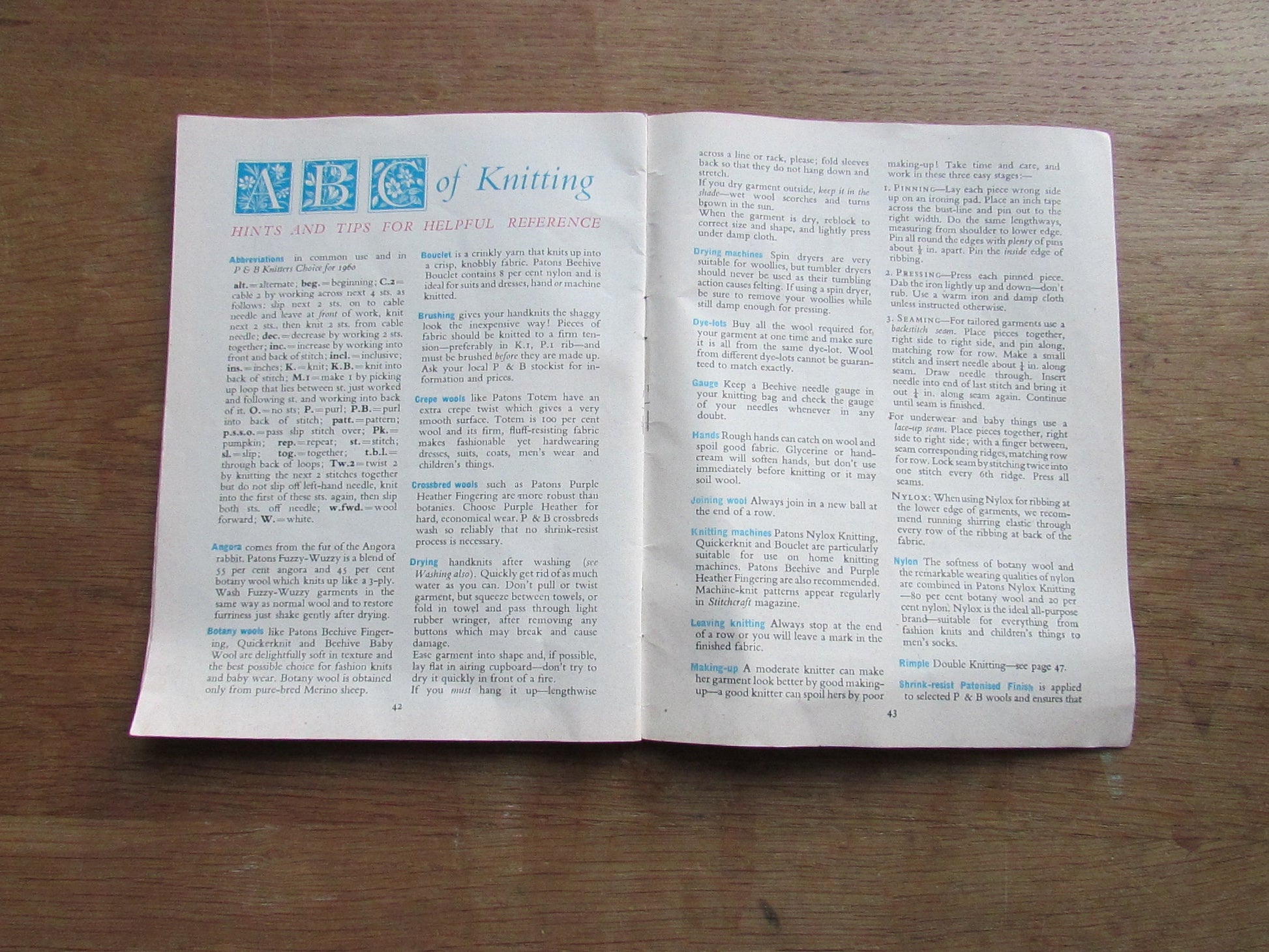 P&B Knitters Choice pattern magazine for 1960