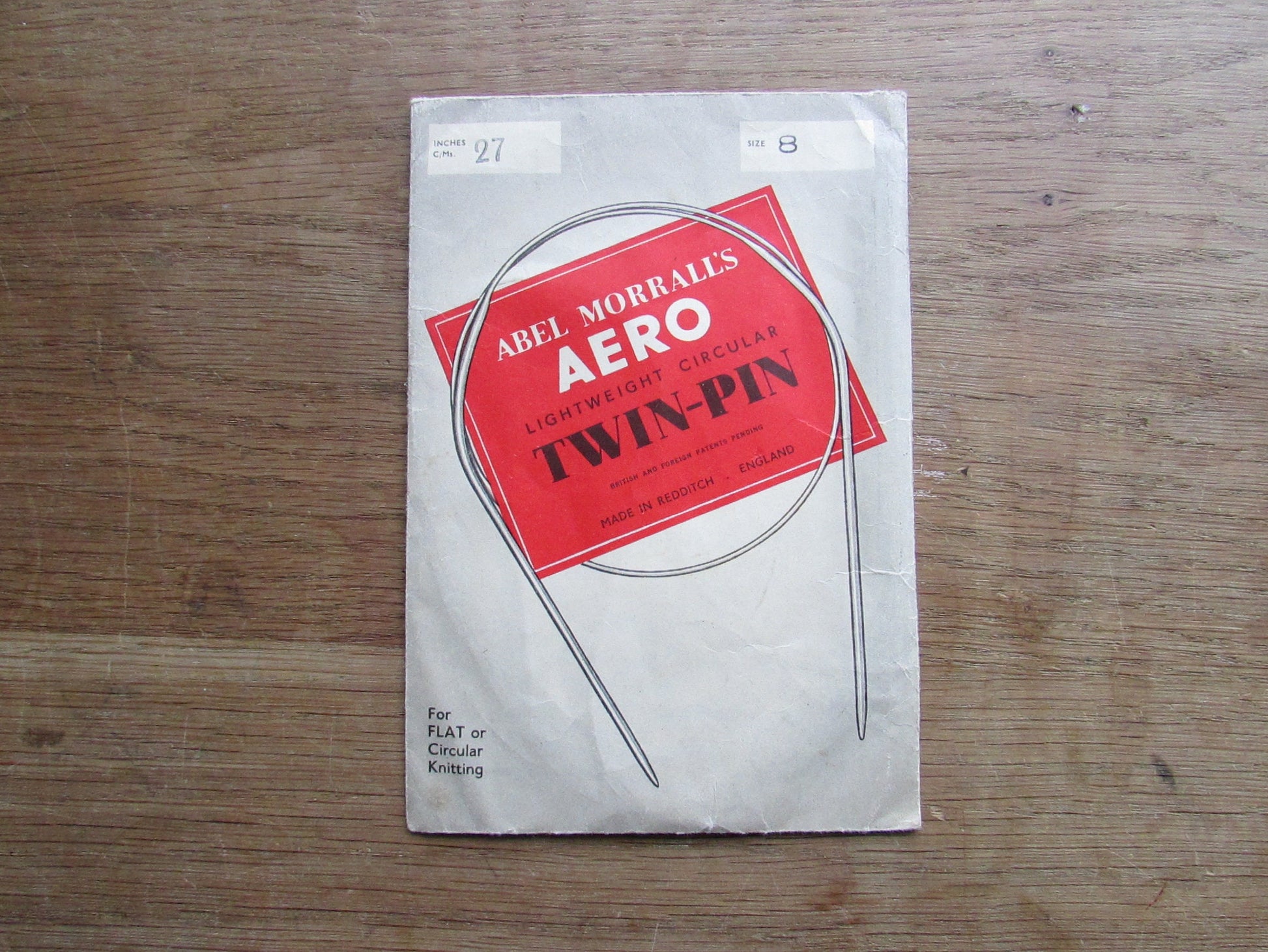 Vintage Abel Morrall's AERO light-weight circular twin-pin 27" (for flat or circular sewing)