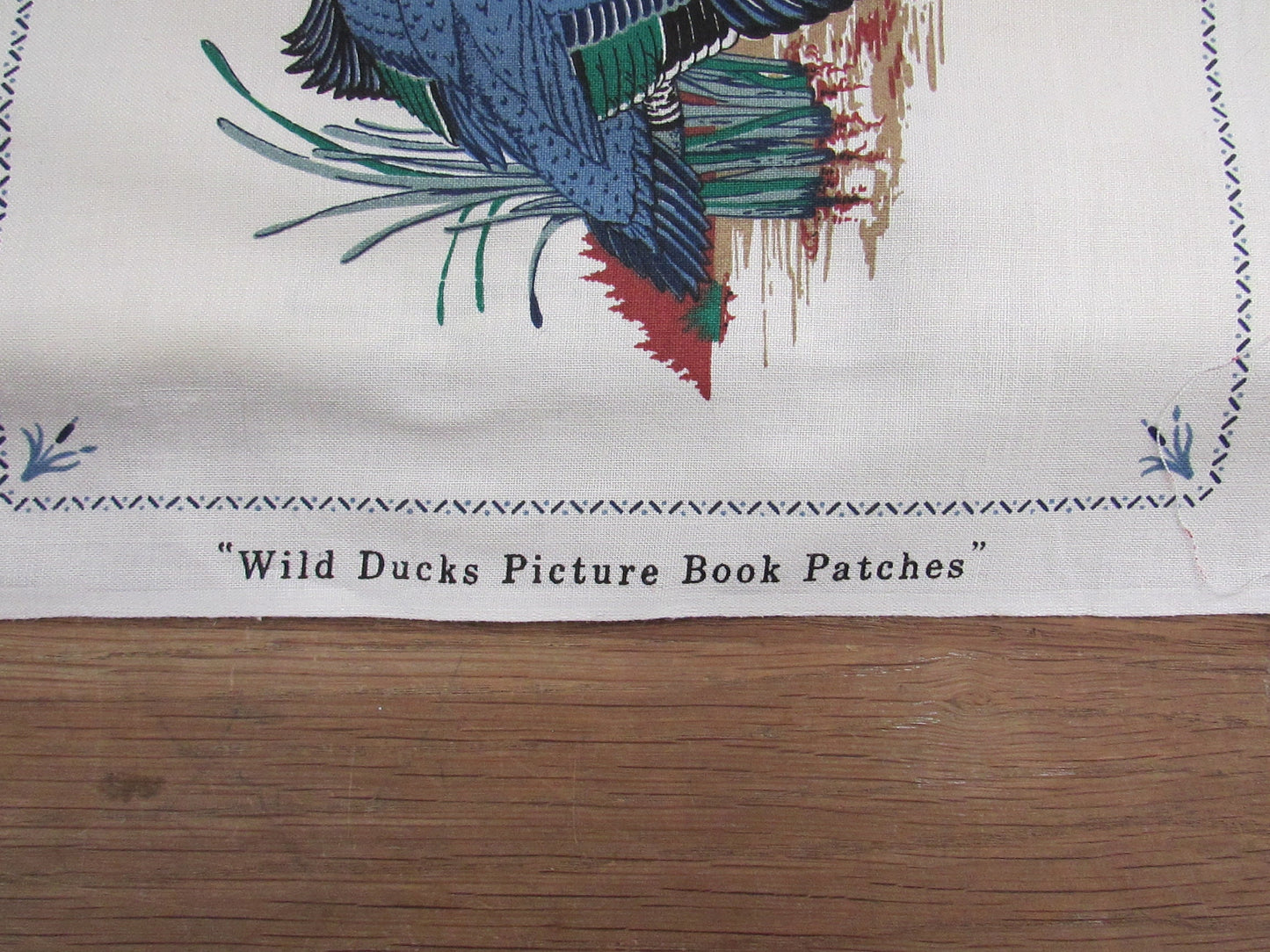 Vintage Cranston Print Works Co VIP screen print Wild Ducks Picture Book patches fabric panel