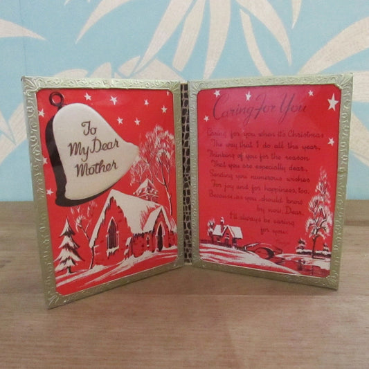 1950s 'To My Dear Mother' keepsake pocket book Christmas card