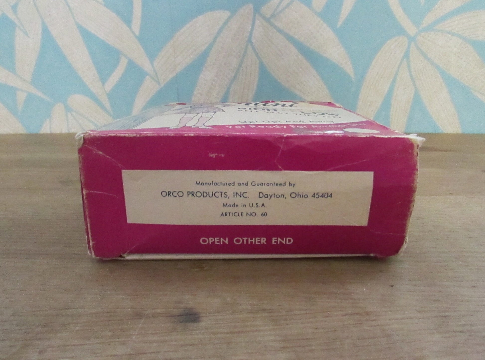 1960s Orco Products 'on-a-door' mini skirt marker with original box