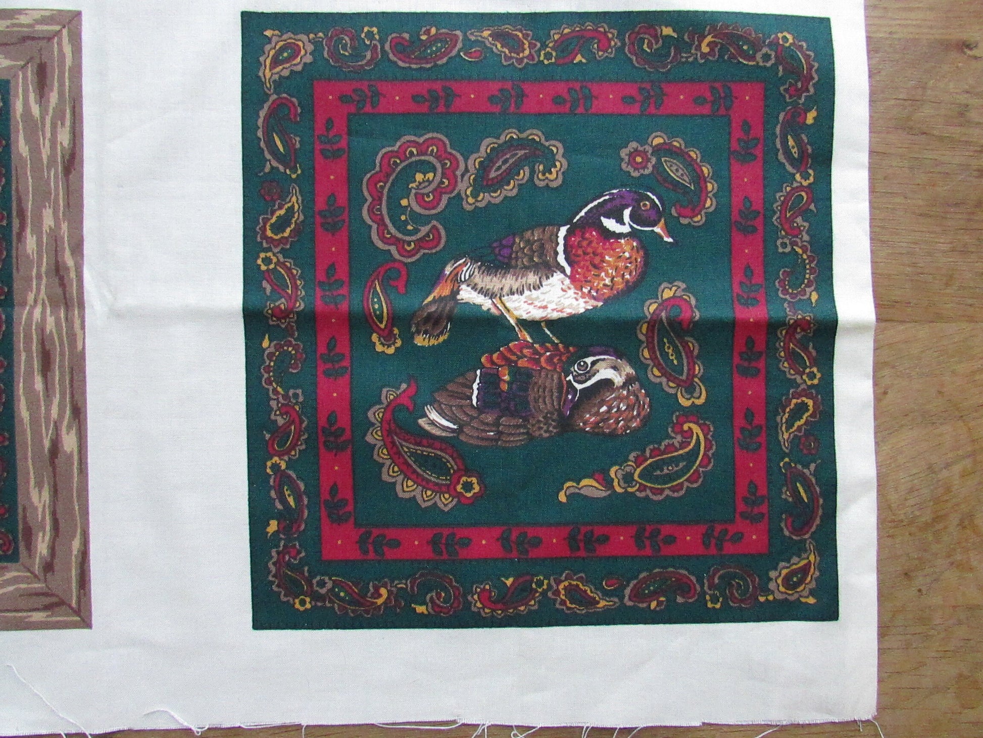 circa. 1990s Wamsutta "Call of the Wild" fabric panel