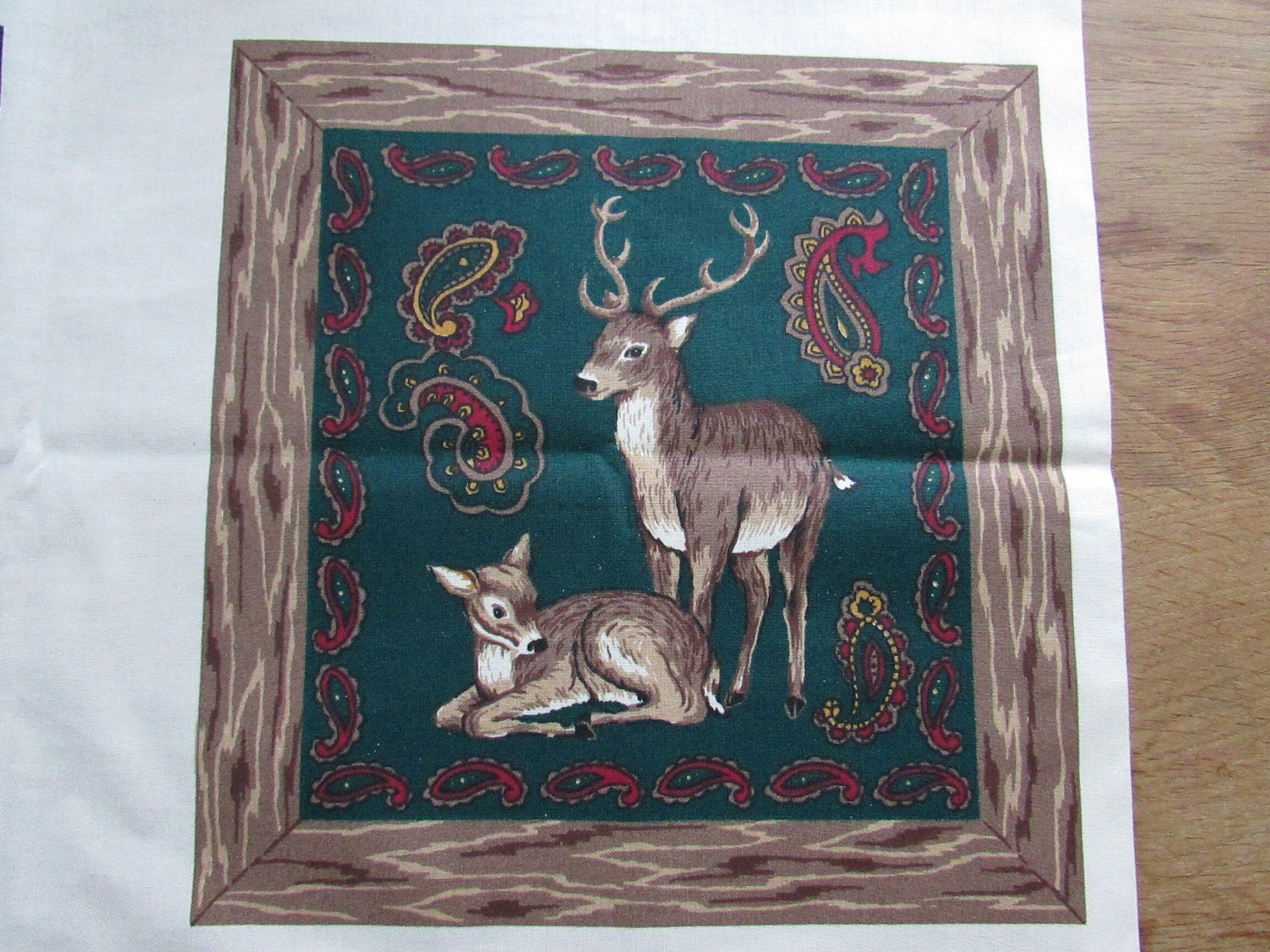 circa. 1990s Wamsutta "Call of the Wild" fabric panel