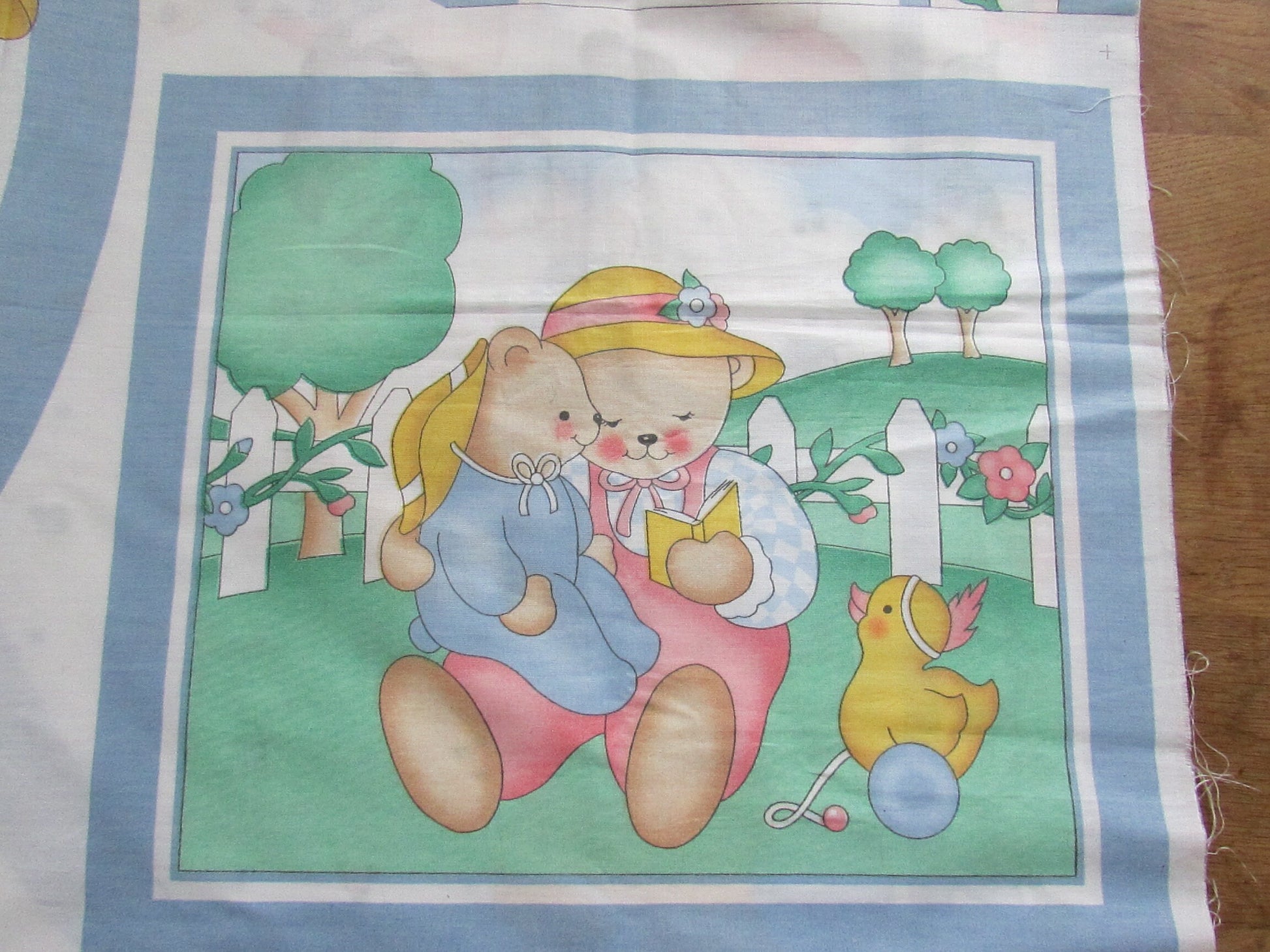 1990 "Pony Ride" by Charlene Gerrish fabric panel for Red Calliope