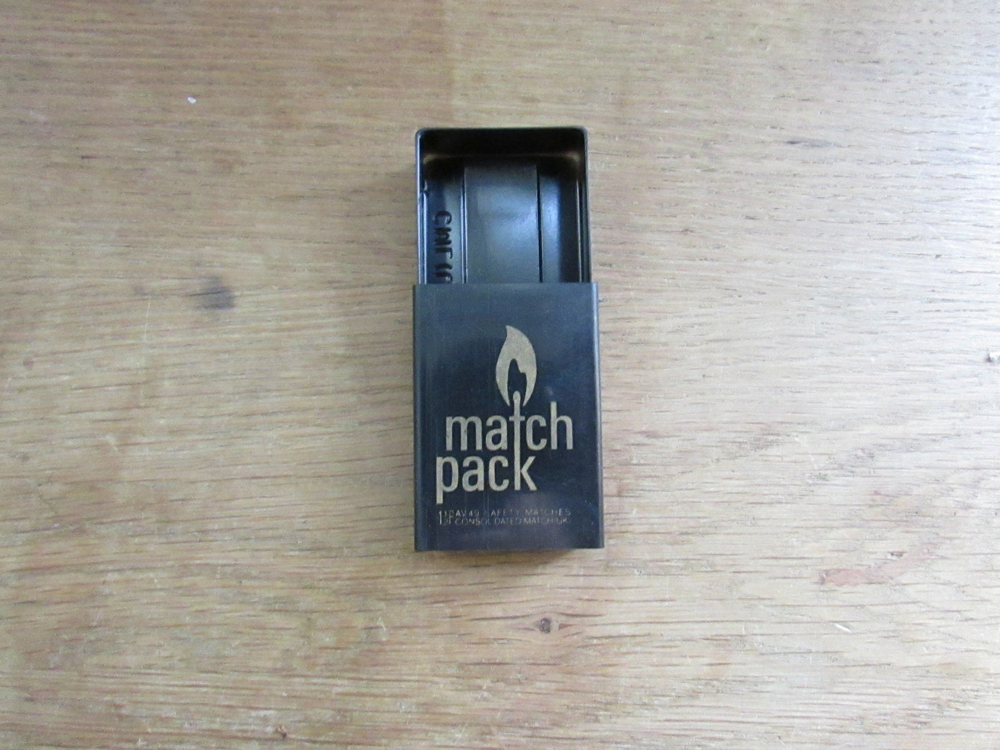 1970s plastic Match Pack match box (empty)