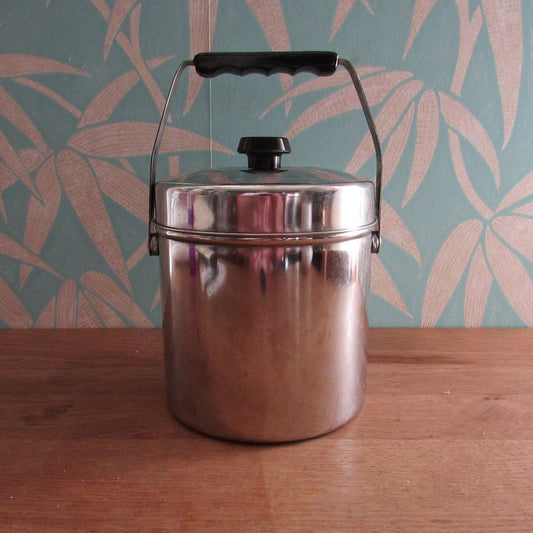 Vintage Red Tree stainless steel ice bucket