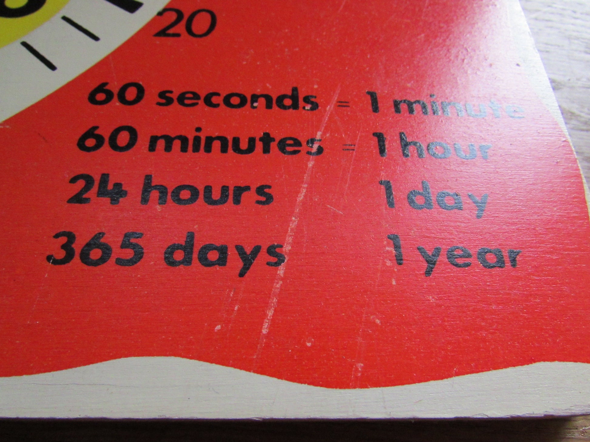 Vintage wooden The Teaching Clock educational puzzle