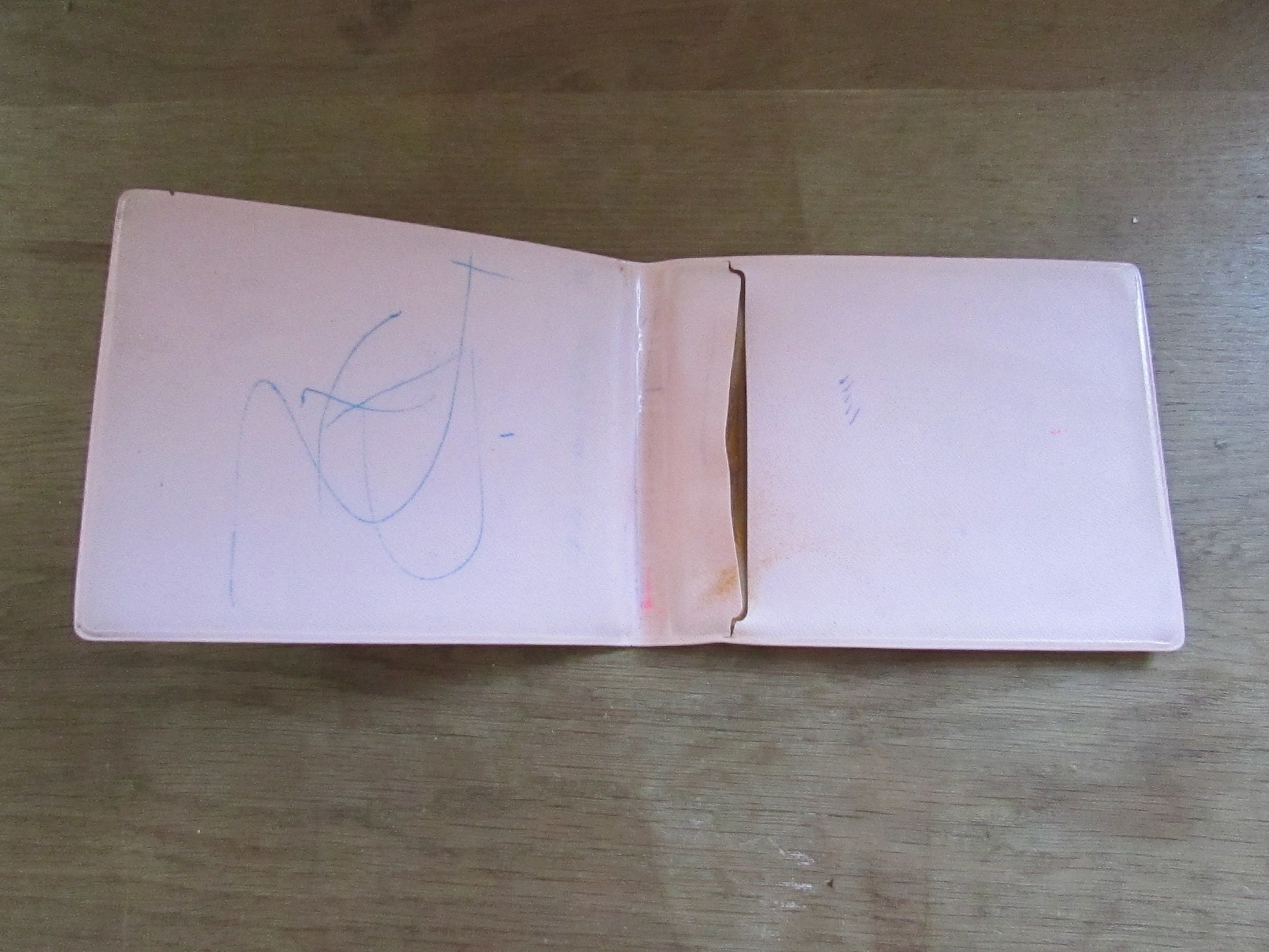 1950s pink vinyl Teen-Mate by Siris autograph book, case only