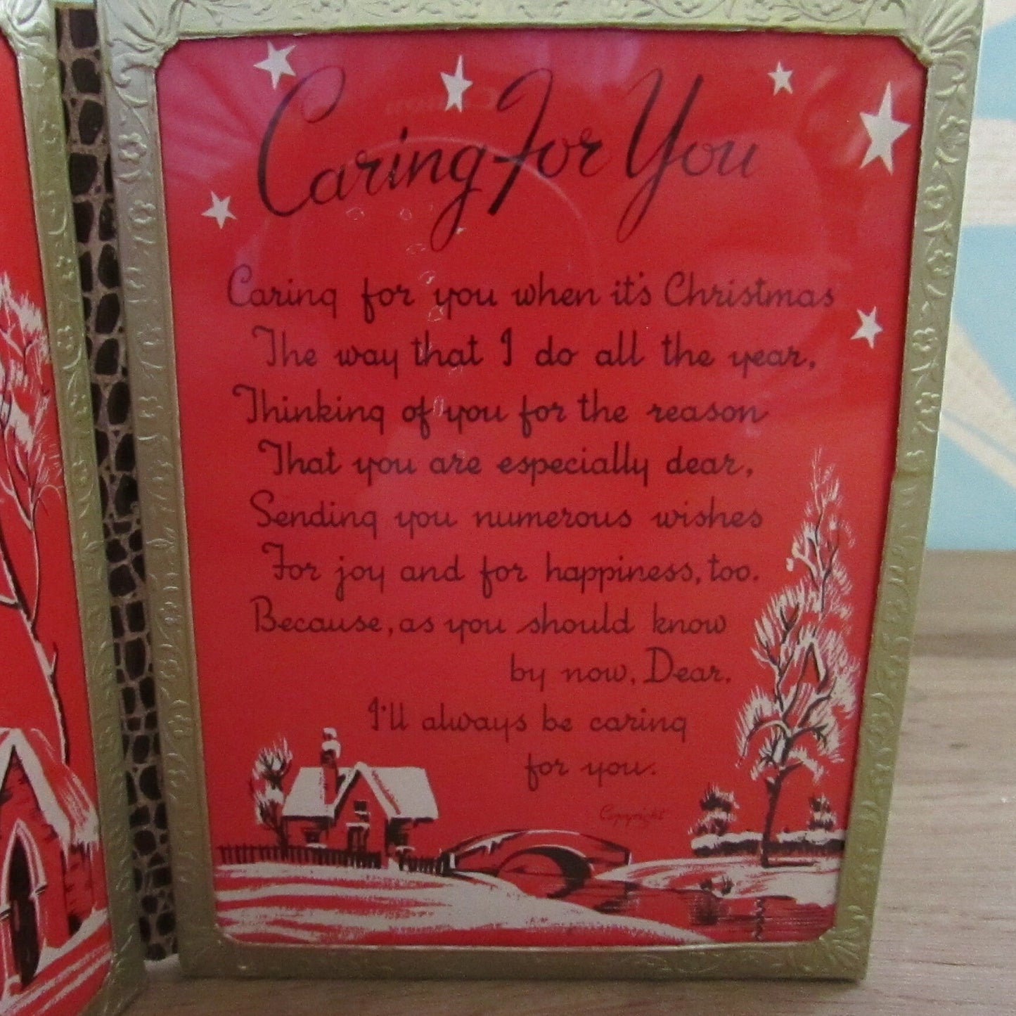 1950s 'To My Dear Mother' keepsake pocket book Christmas card