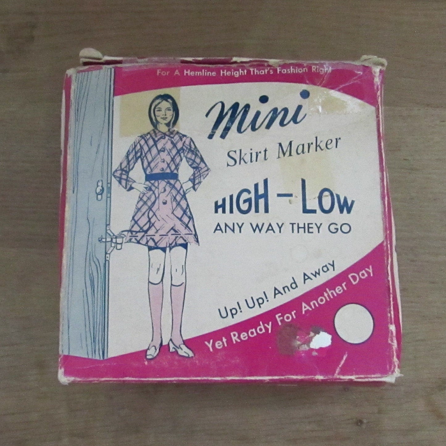 1960s Orco Products 'on-a-door' mini skirt marker with original box