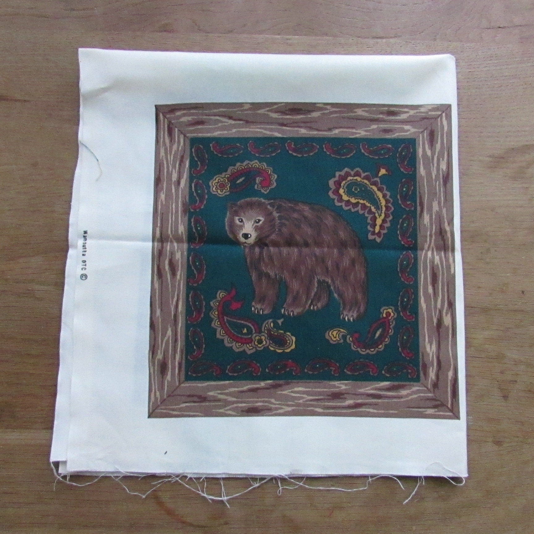 circa. 1990s Wamsutta "Call of the Wild" fabric panel