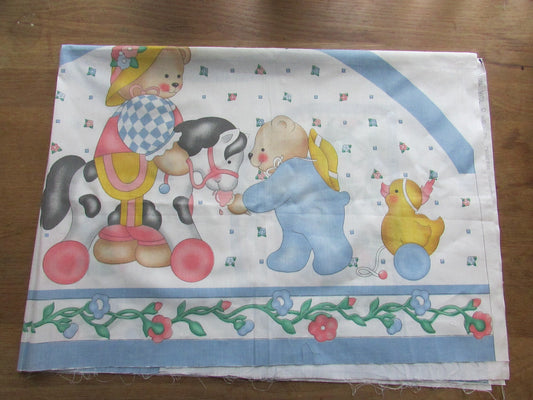 1990 "Pony Ride" by Charlene Gerrish fabric panel for Red Calliope