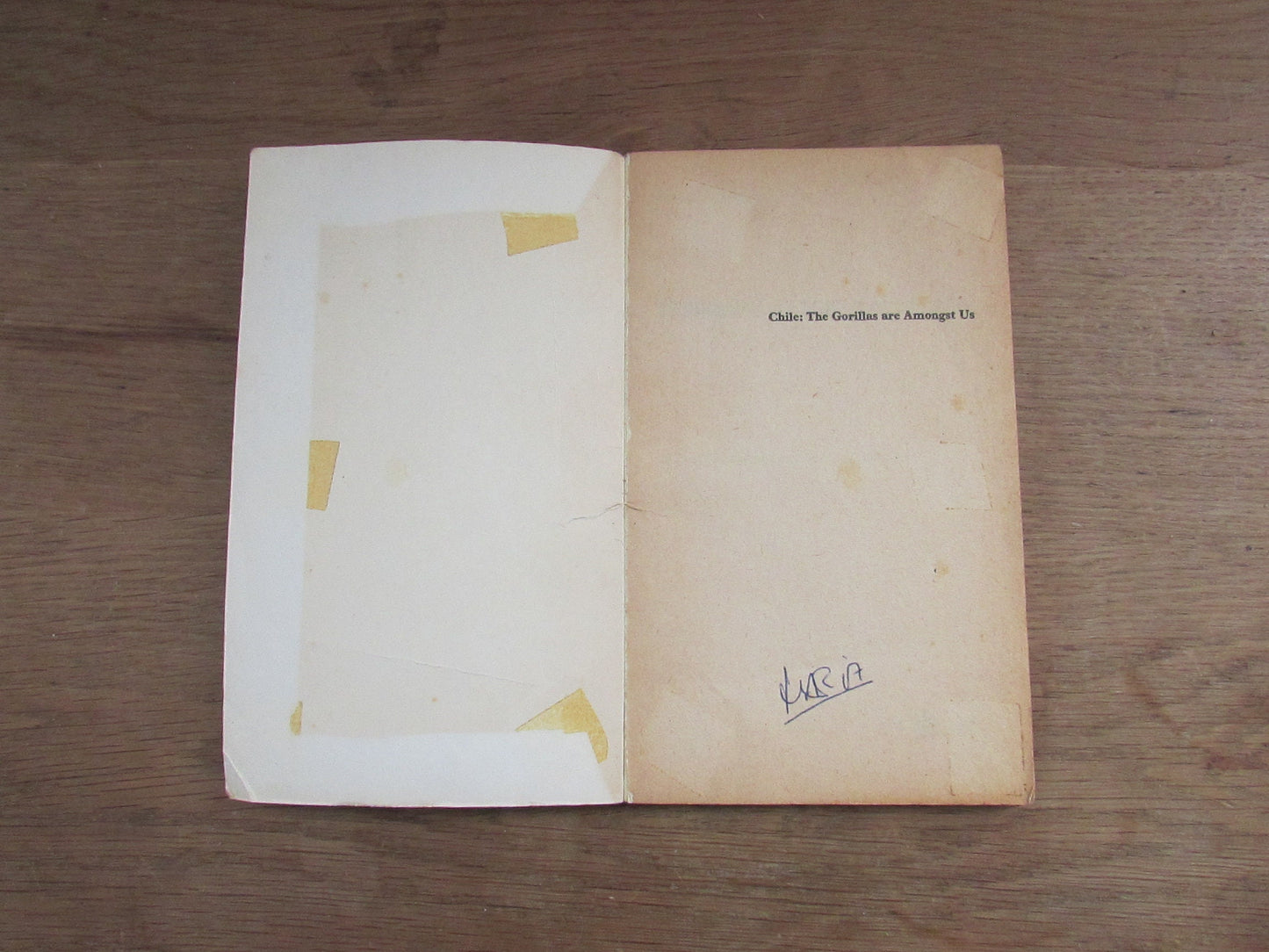 Chile: The Gorillas Are Amongst US, by Helios Prieto (Softback, 1974)
