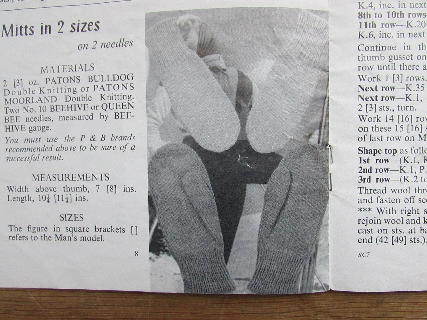 1950s P&B Patons SC7 Handknits for Out of Doors knitting patterns