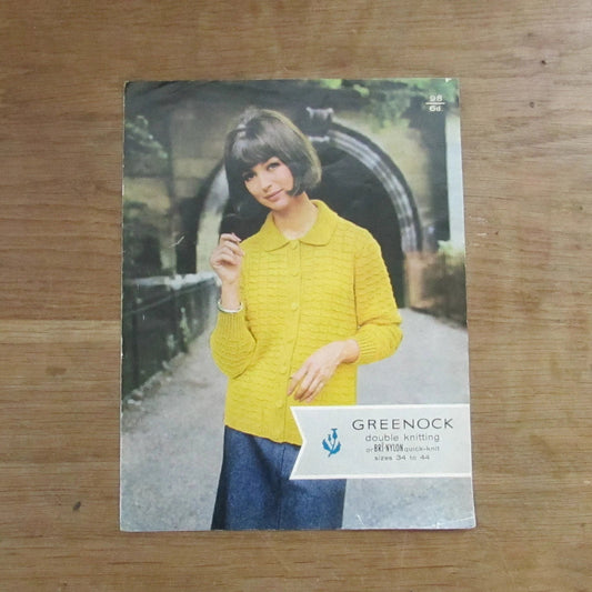 1960s Greenock 98 knitting pattern for jacket in check pattern