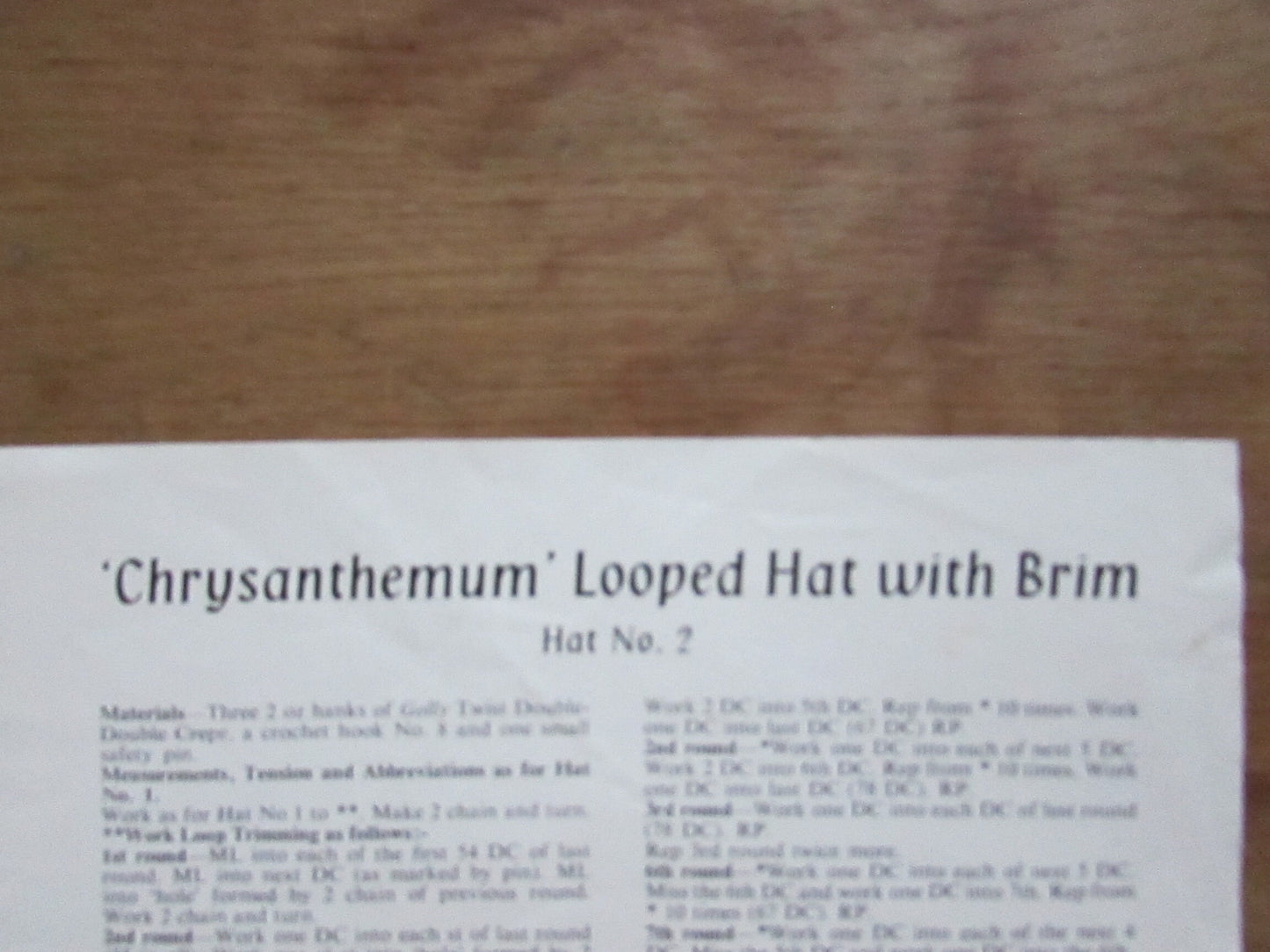 1950s Designed by Kay for Golly Wools No.39 knitting pattern for four hat styles