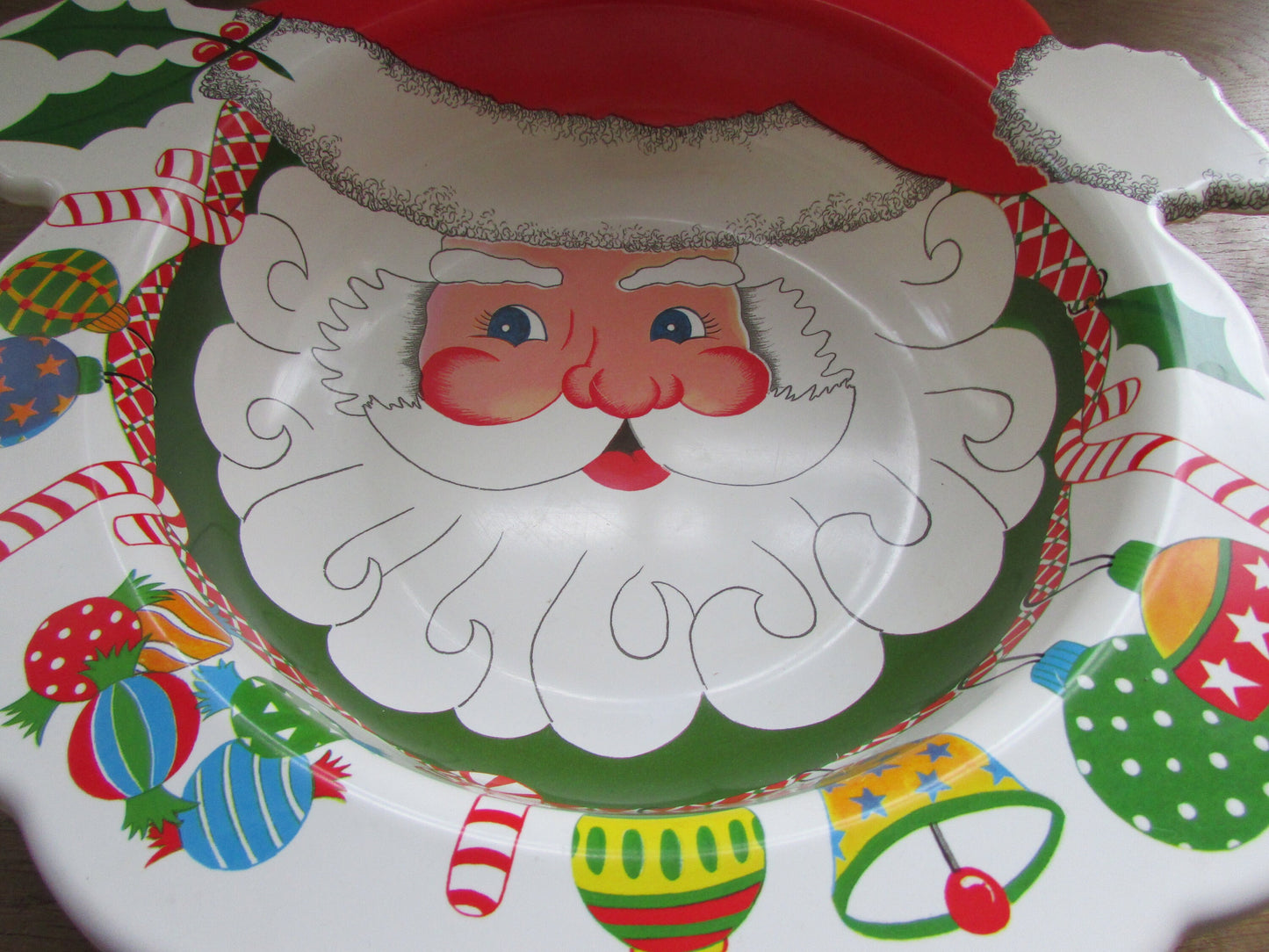 Circa. 1970s Ullman plastic Santa Party Server snack bowl